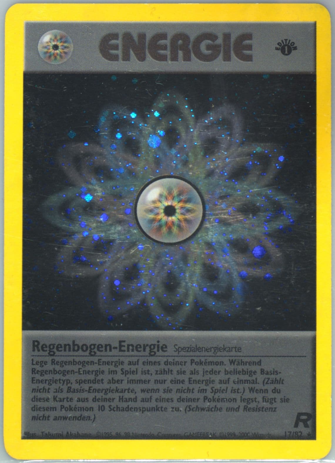 Regenbogen-Energie-Holo German-1st Edition (17) 2000 Pokemon Rocket