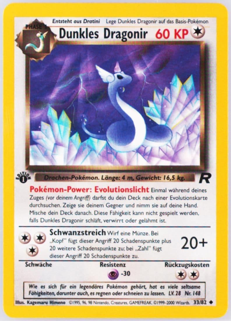 Dunkles Dragonir German-1st Edition (33) 2000 Pokemon Rocket