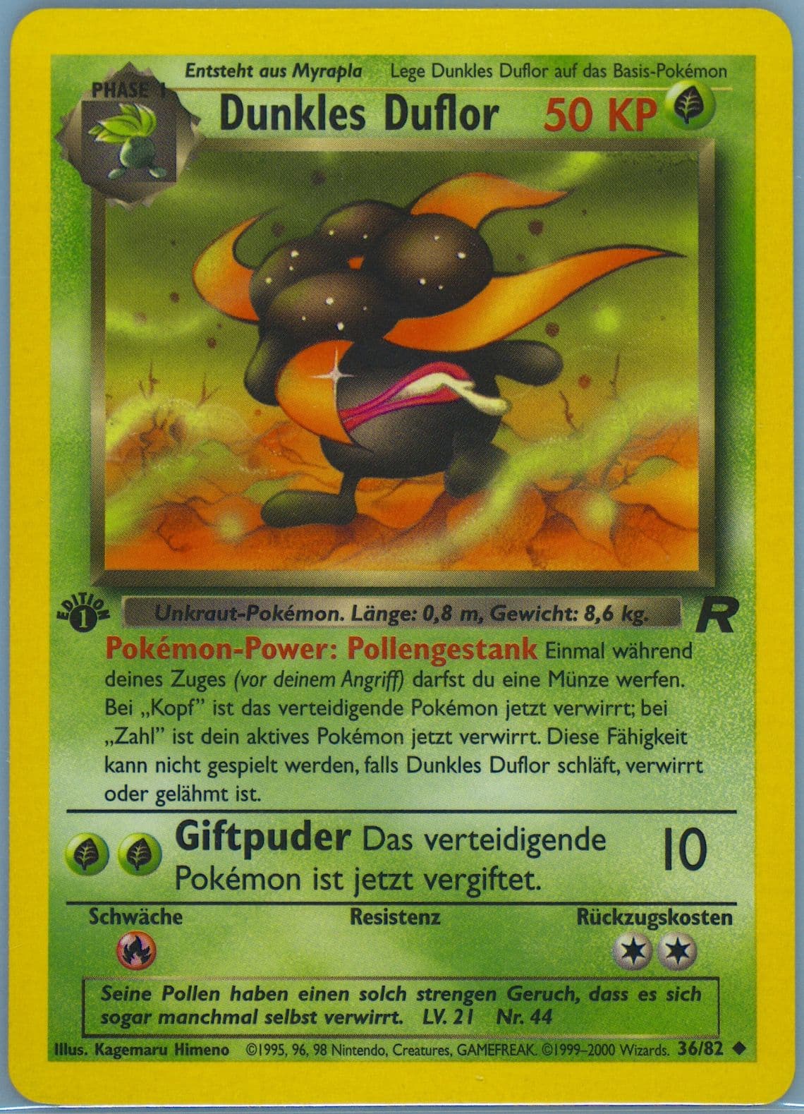 Dunkles Duflor German-1st Edition (36) 2000 Pokemon Rocket