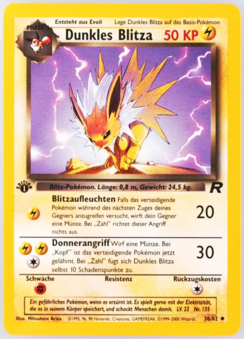 Dunkles Blitza German-1st Edition (38) 2000 Pokemon Rocket