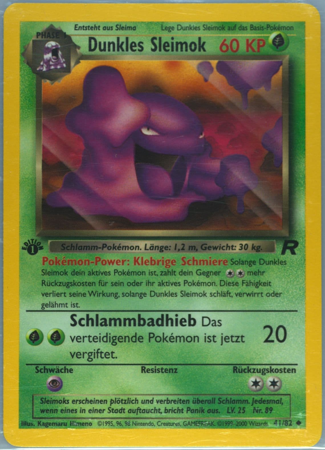 Dunkles Sleimok German-1st Edition (41) 2000 Pokemon Rocket