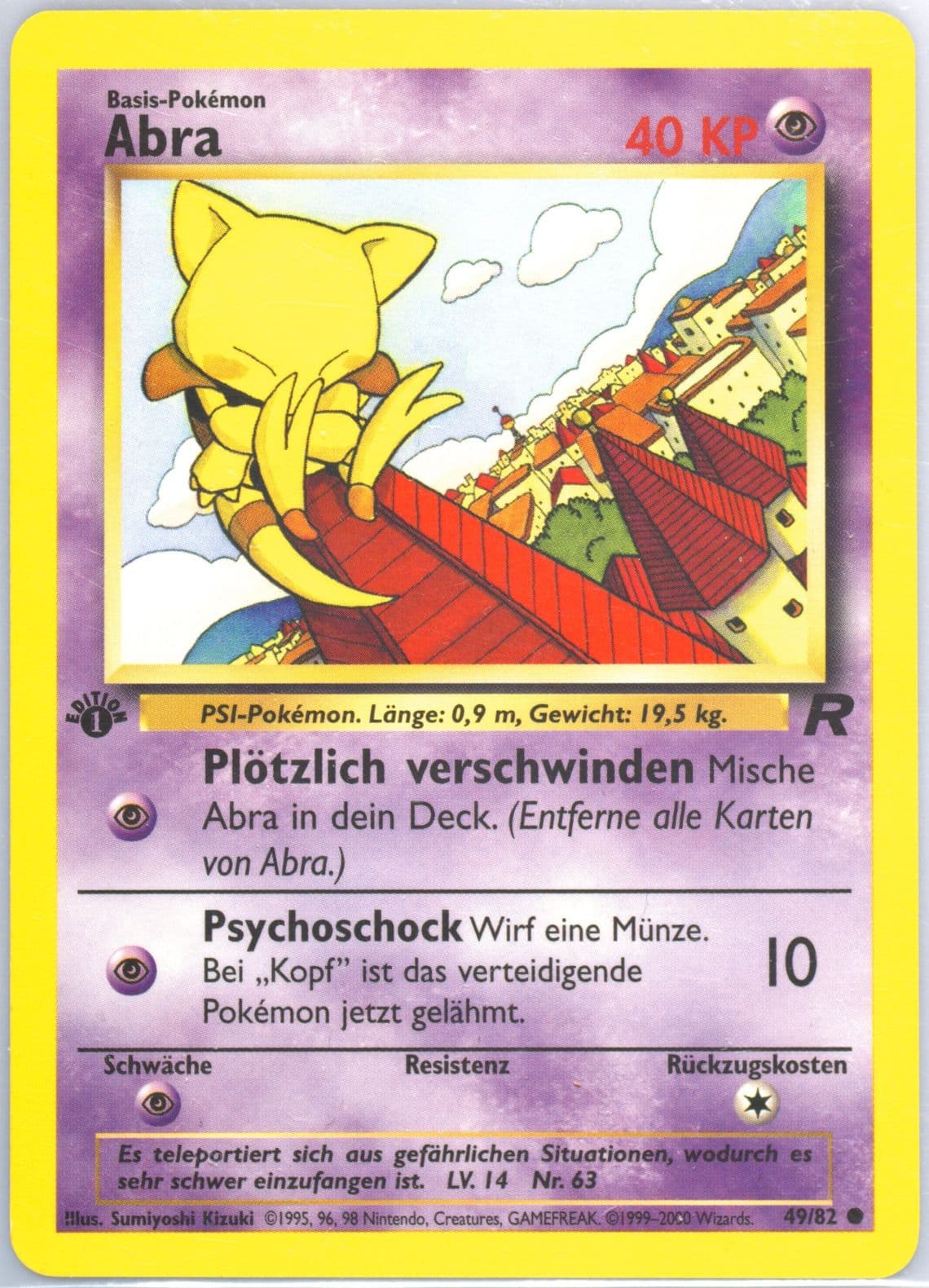 Abra German-1st Edition (49) 2000 Pokemon Rocket