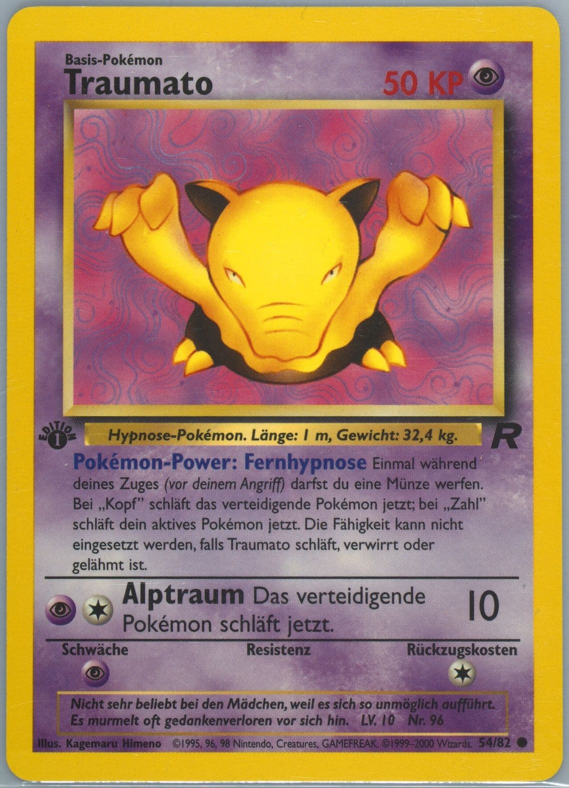 Traumato German-1st Edition (54) 2000 Pokemon Rocket