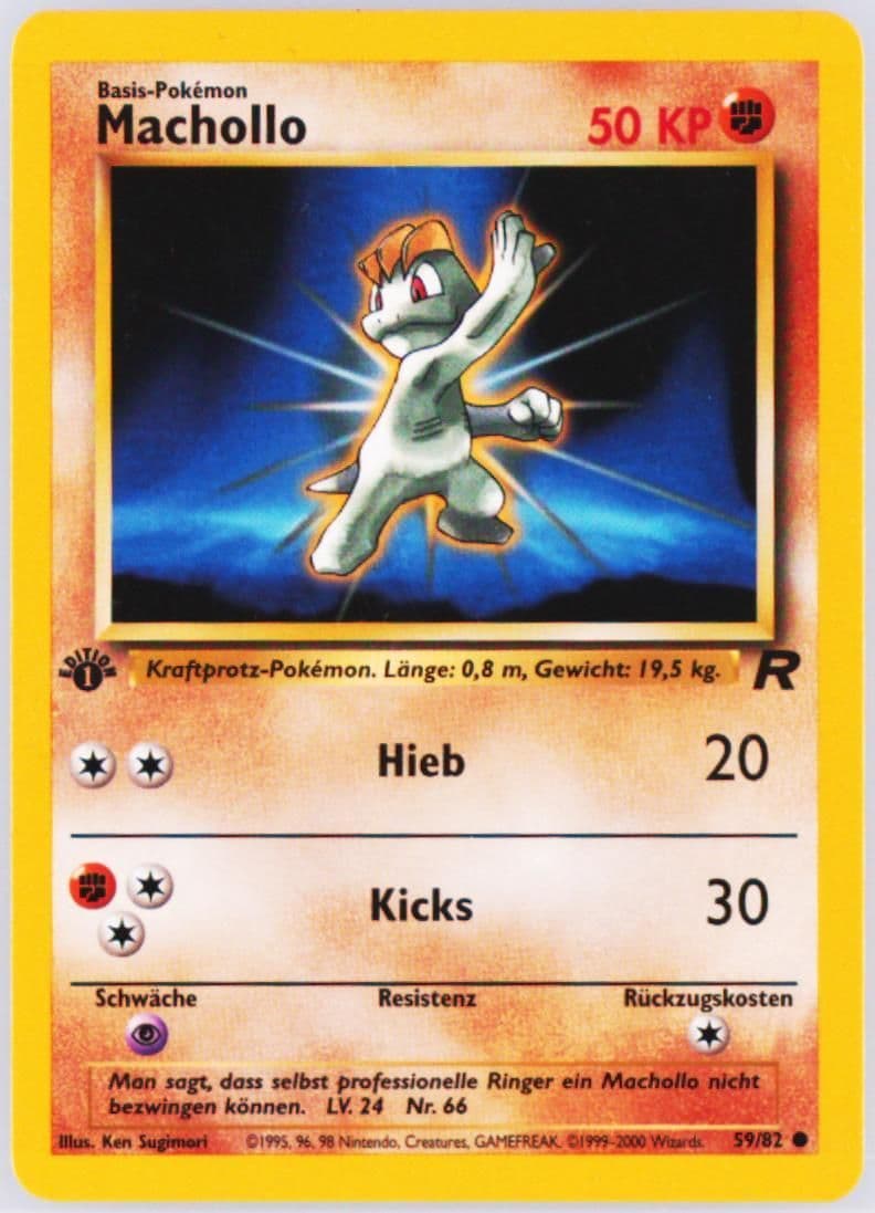Machollo German-1st Edition (59) 2000 Pokemon Rocket