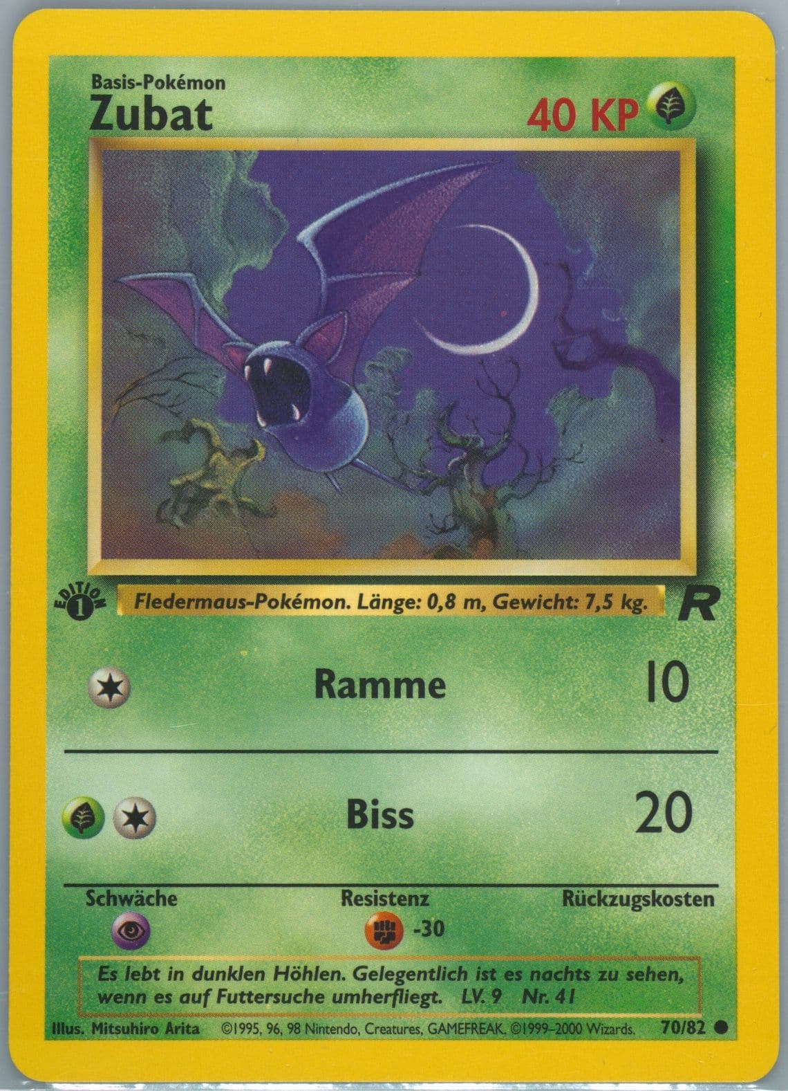 Zubat German-1st Edition (70) 2000 Pokemon Rocket