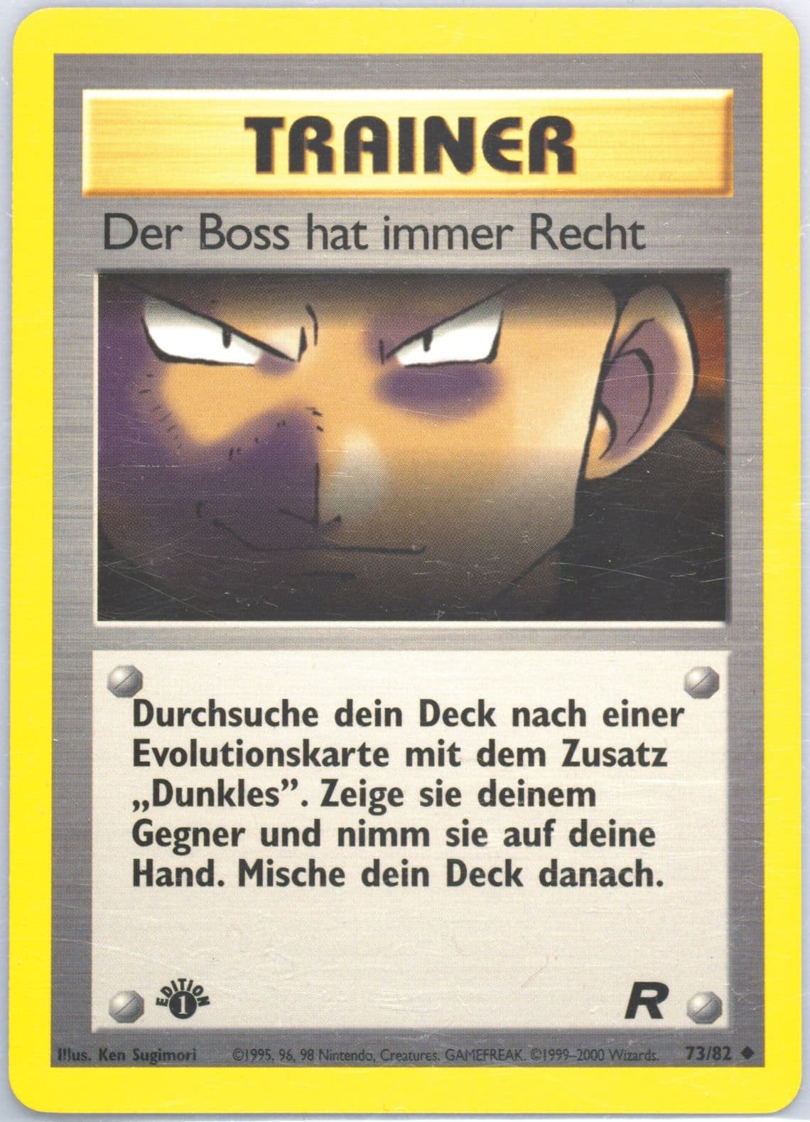 Der Boss Hat Immer Recht German-1st Edition (73) 2000 Pokemon Rocket