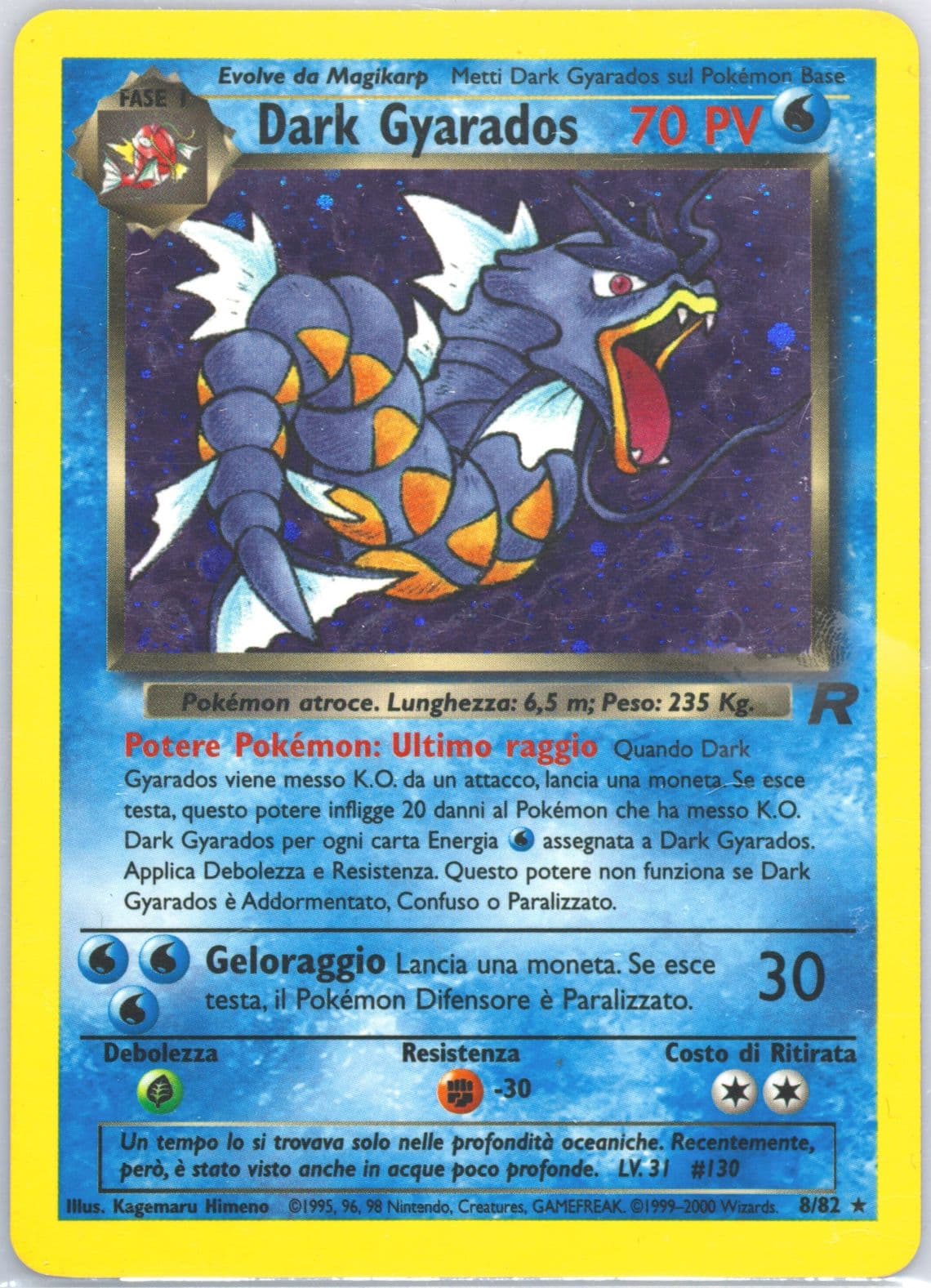 Dark Gyarados-Holo (8) 2001 Pokemon Italian Rocket