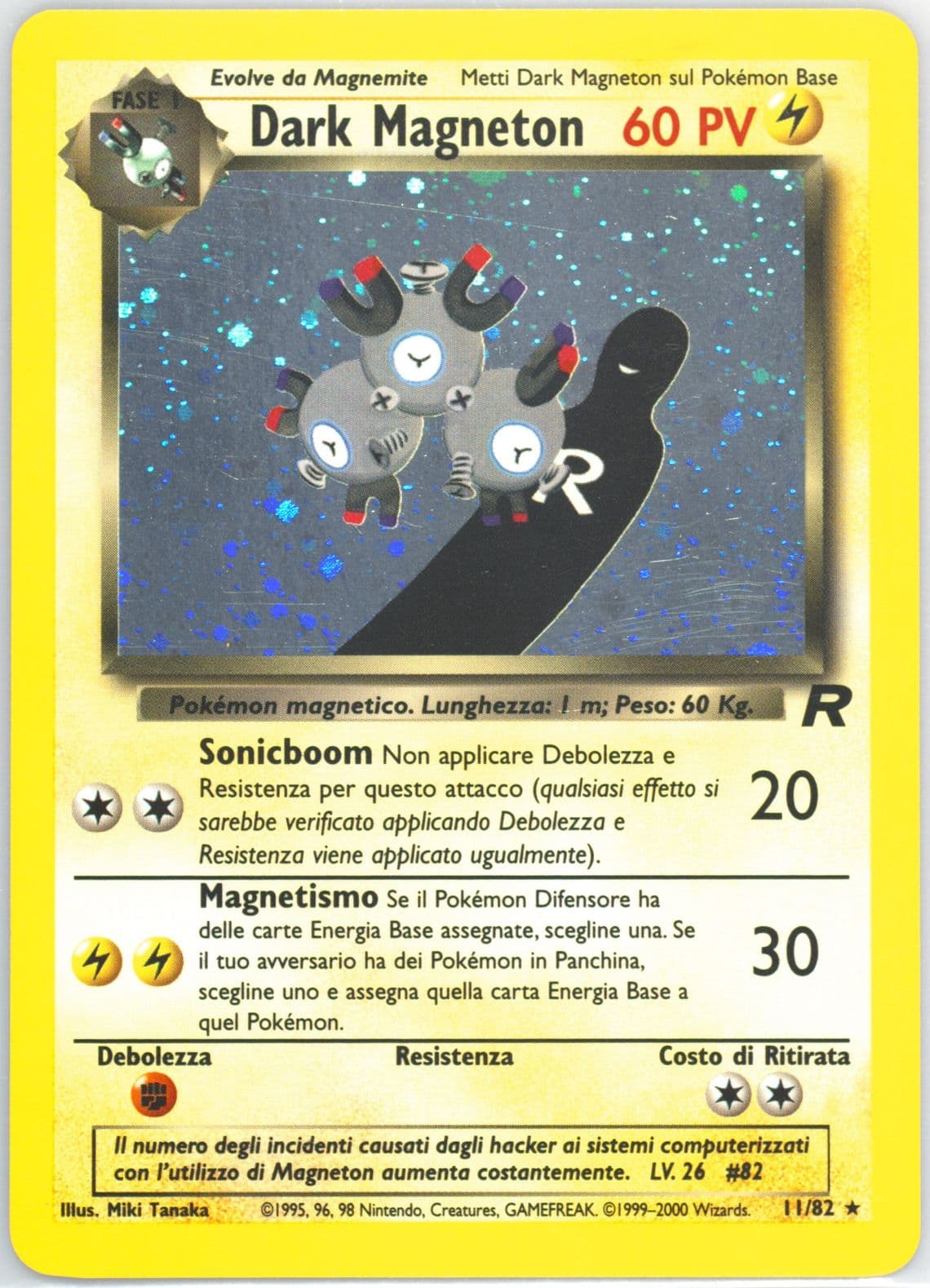 Dark Magneton-Holo (11) 2001 Pokemon Italian Rocket