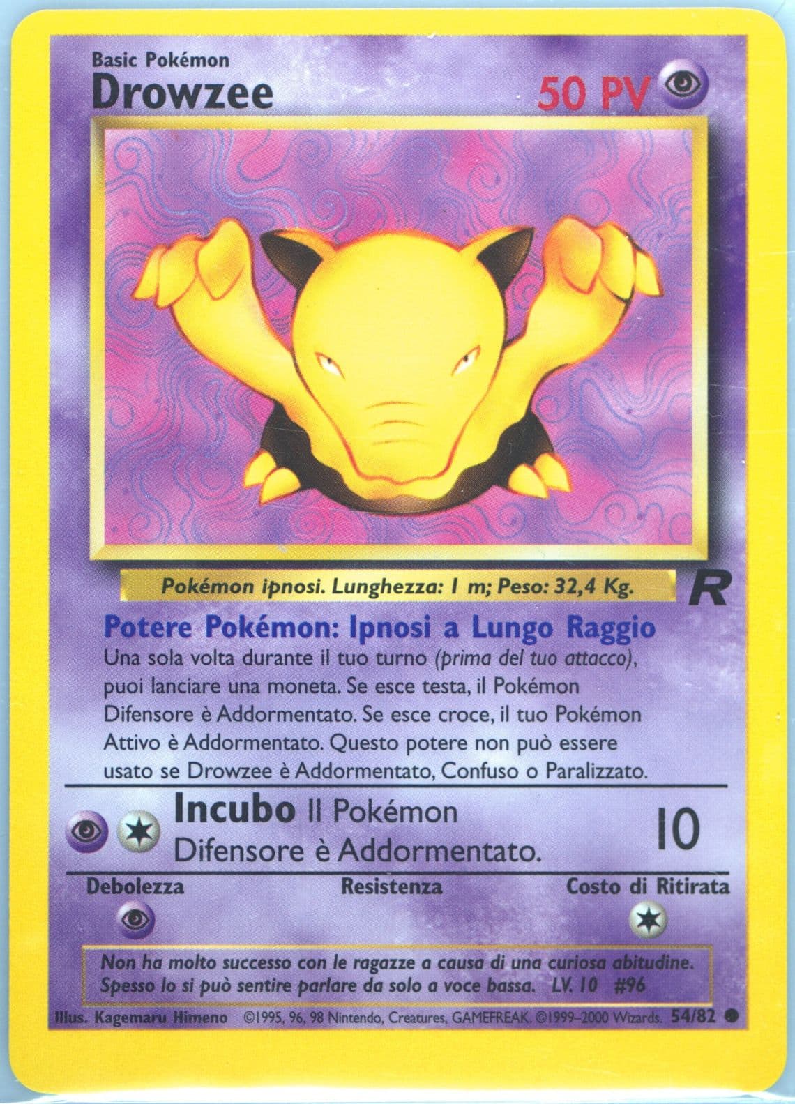 Drowzee (54) 2001 Pokemon Italian Rocket