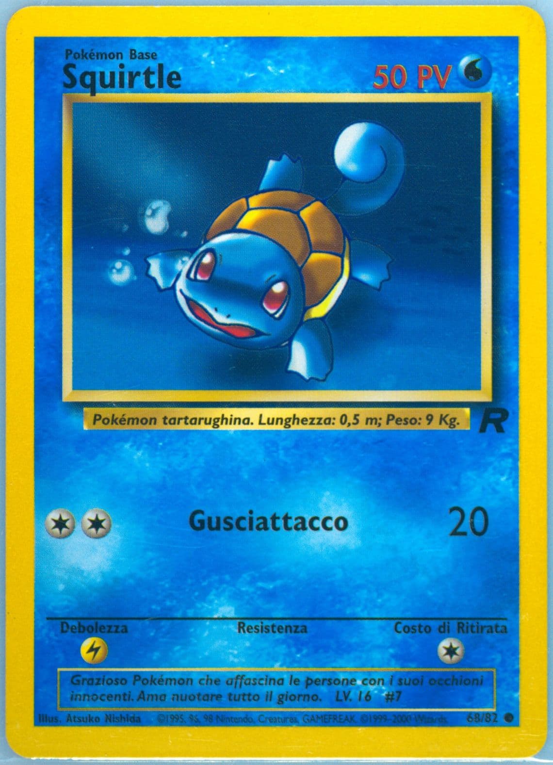 Squirtle (68) 2001 Pokemon Italian Rocket