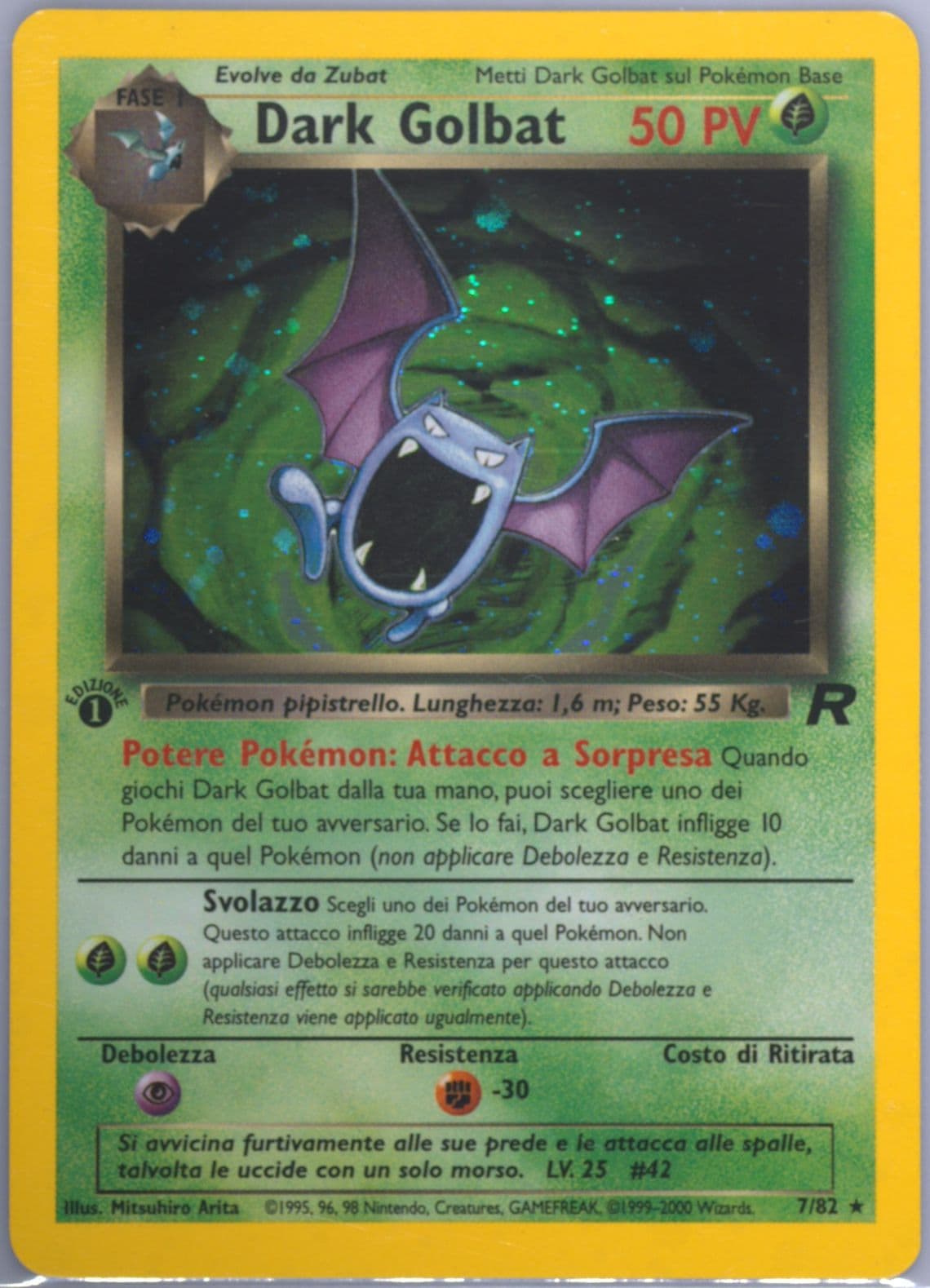 Dark Golbat-Holo 1st Edition (7) 2001 Pokemon Italian Rocket