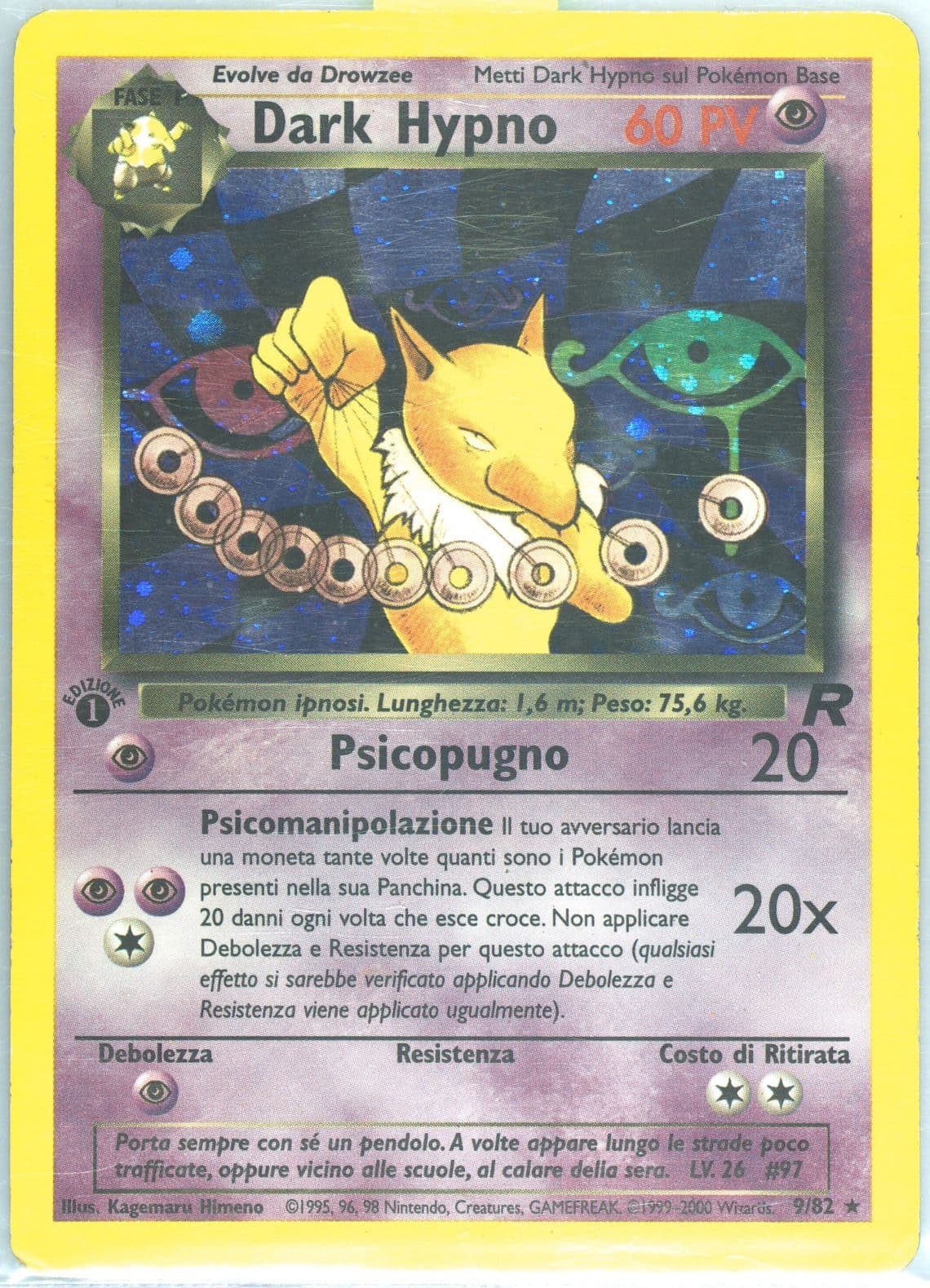 Dark Hypno-Holo 1st Edition (9) 2001 Pokemon Italian Rocket