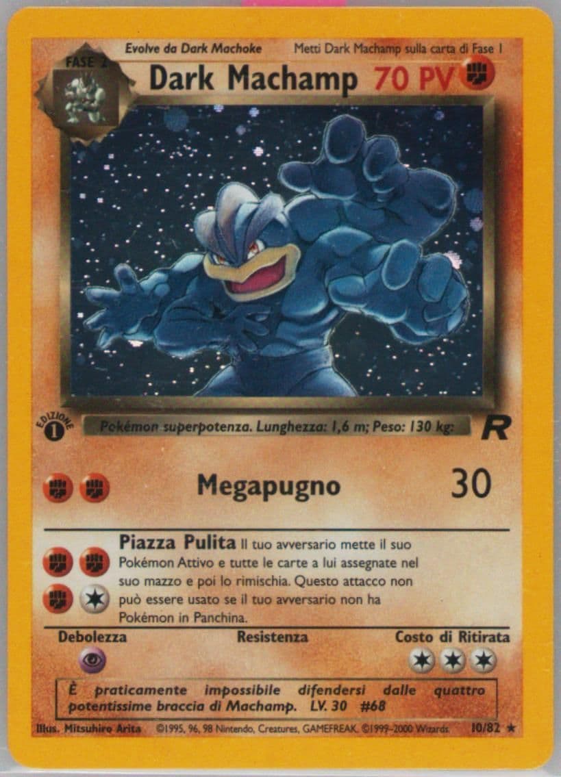 Dark Machamp-Holo 1st Edition (10) 2001 Pokemon Italian Rocket