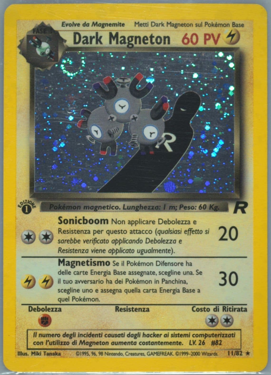 Dark Magneton-Holo 1st Edition (11) 2001 Pokemon Italian Rocket