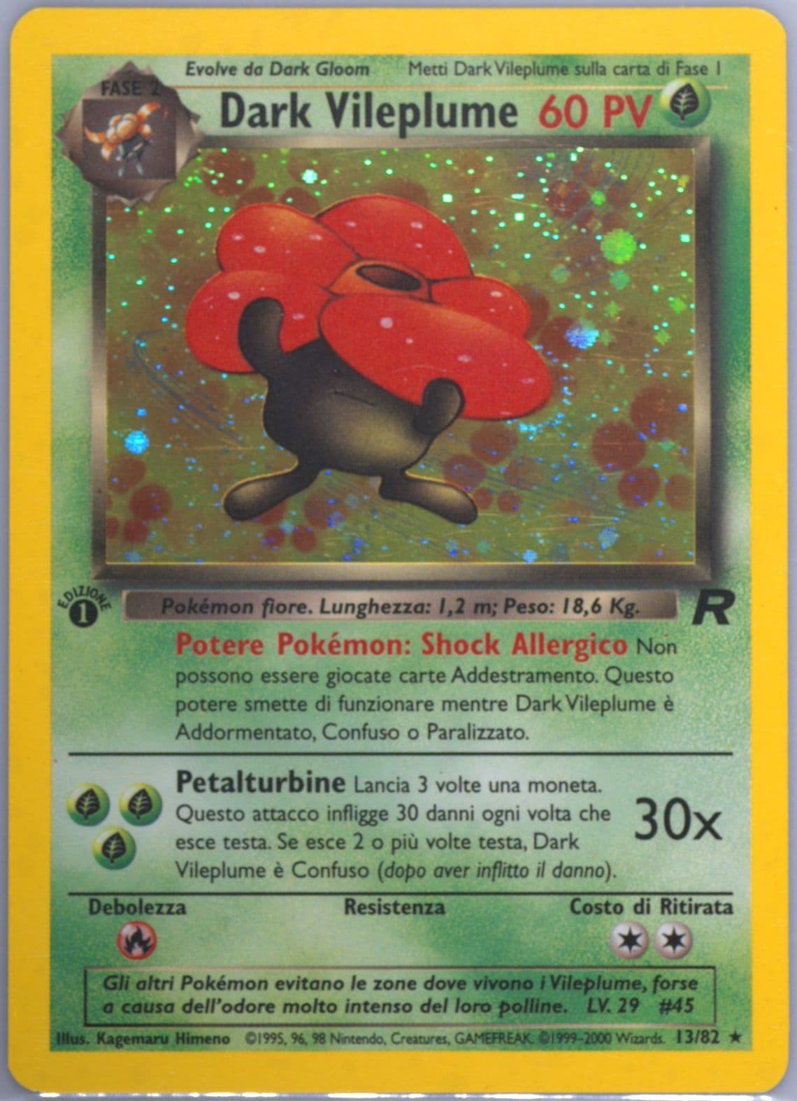 Dark Vileplume-Holo 1st Edition (13) 2001 Pokemon Italian Rocket
