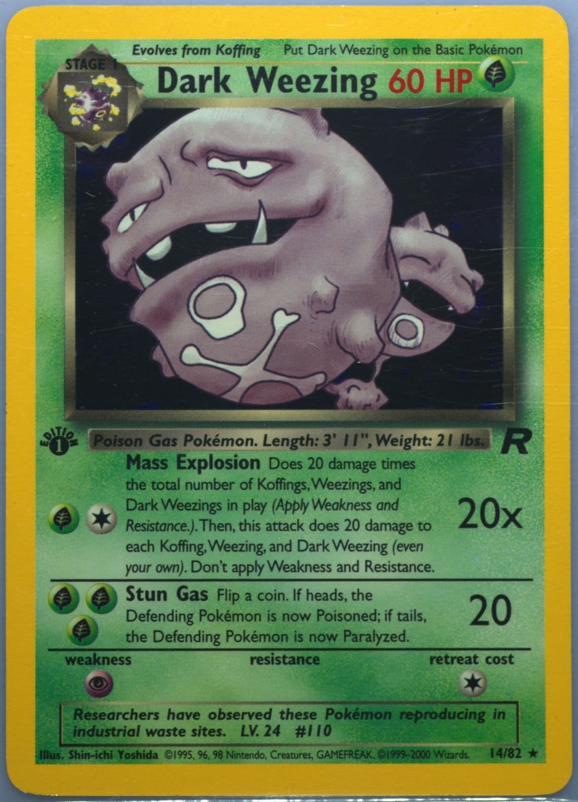 Dark Weezing-Holo 1st Edition (14) 2001 Pokemon Italian Rocket