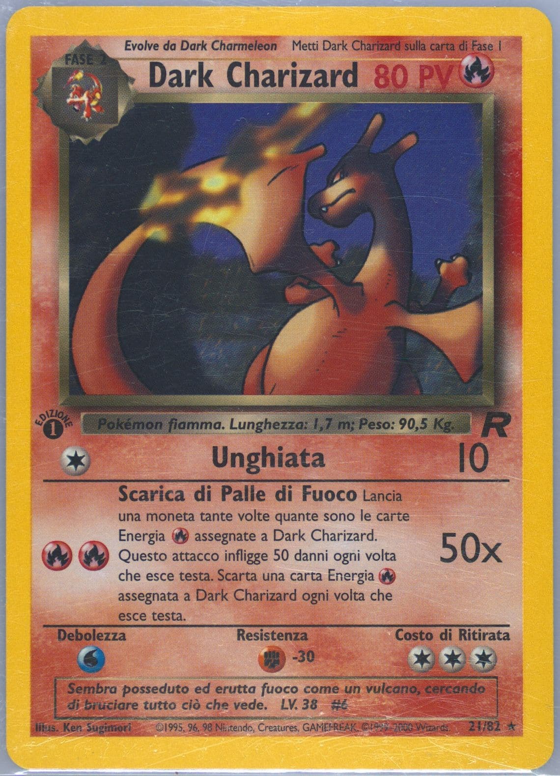 Dark Charizard 1st Edition (21) 2001 Pokemon Italian Rocket