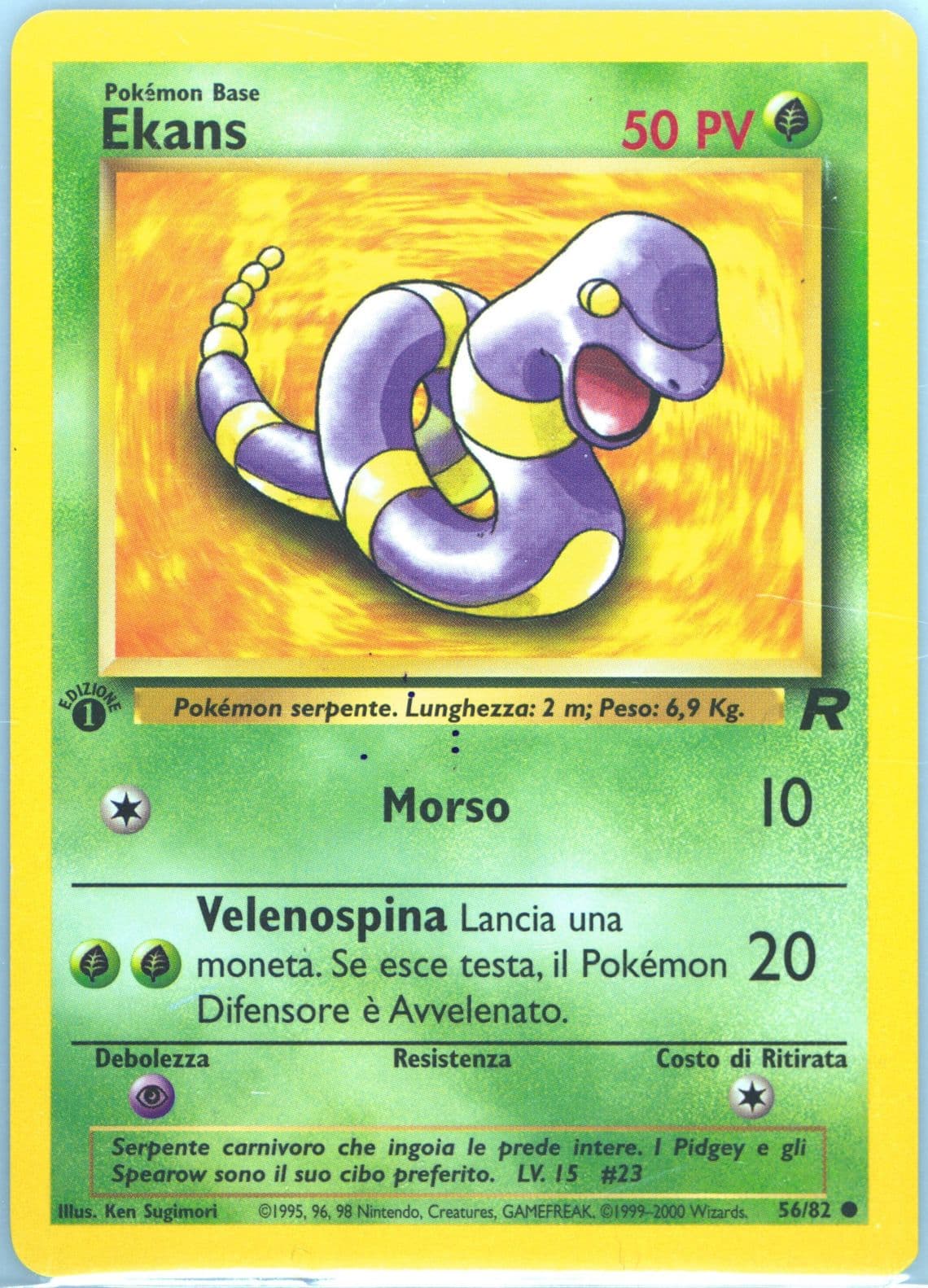 Ekans 1st Edition (56) 2001 Pokemon Italian Rocket