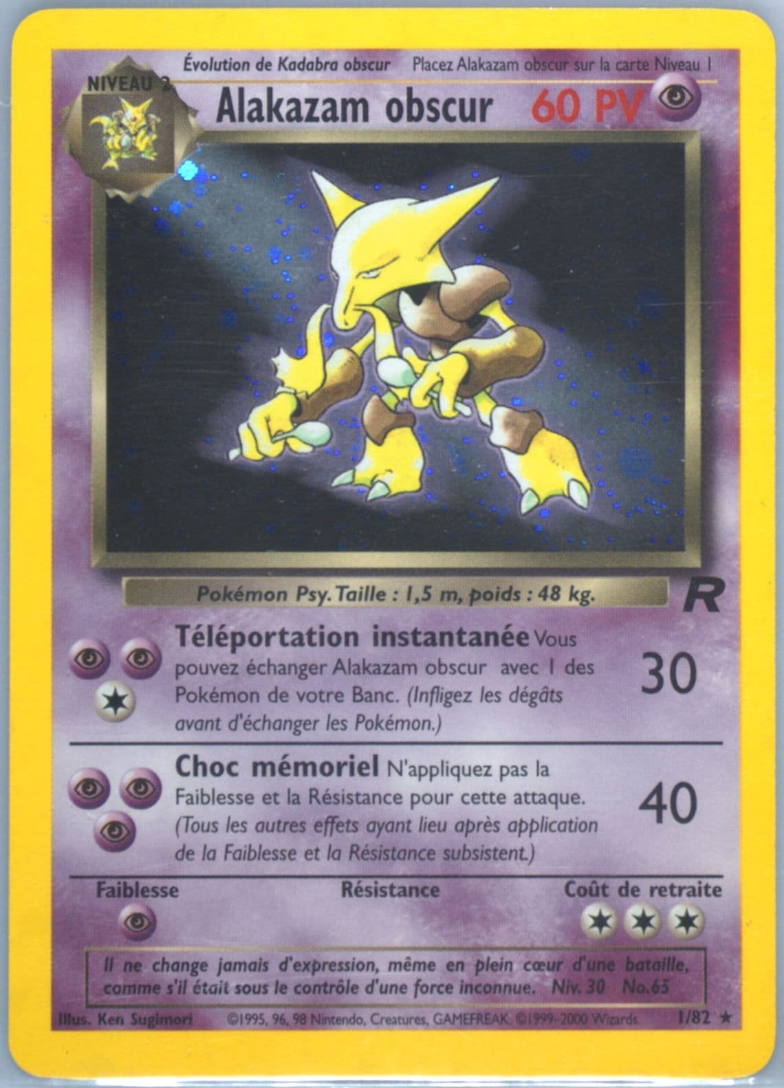 Alakazam Obscur-Holo (1) 2001 Pokemon French Rocket