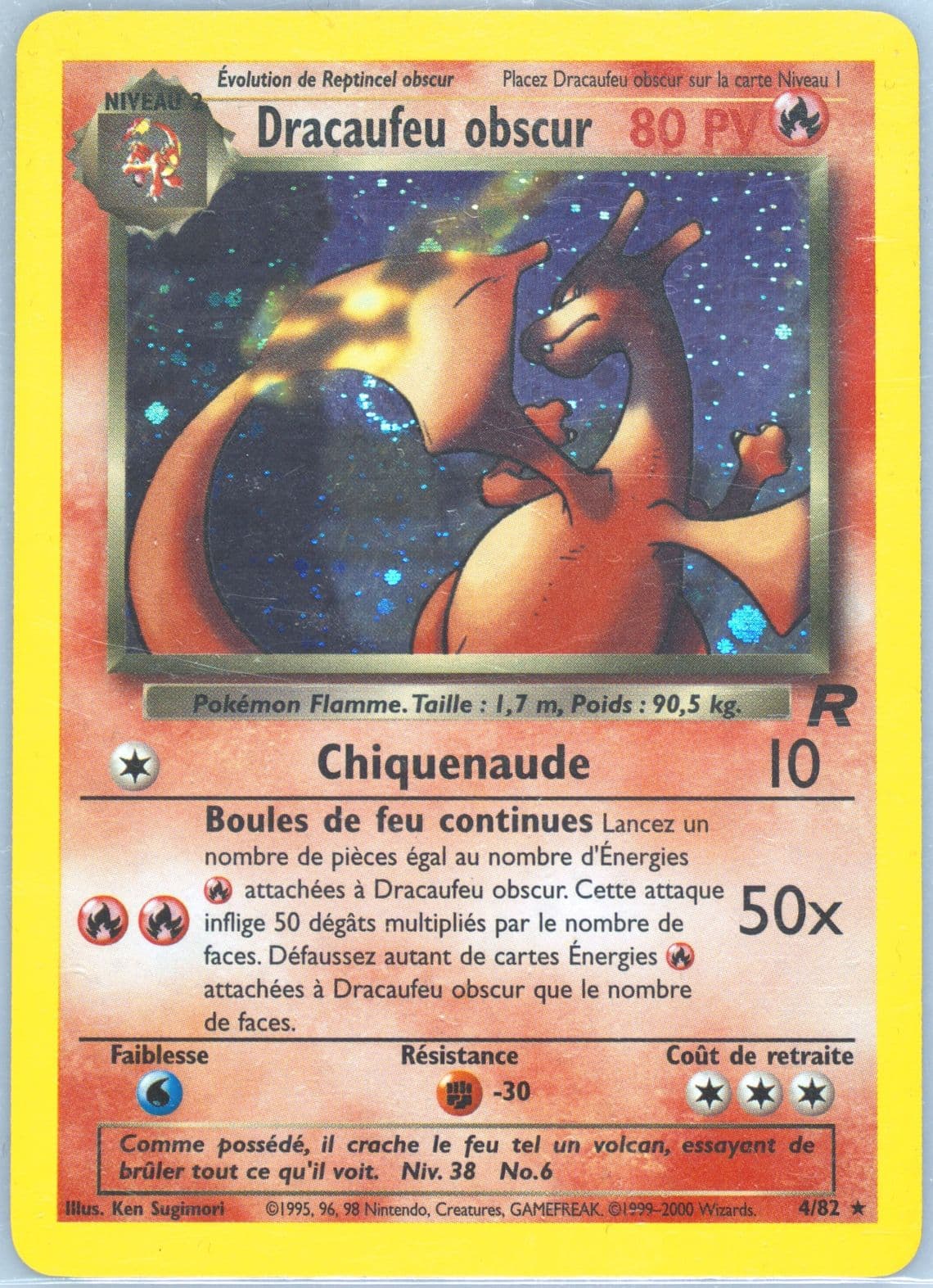 Dracaufeu Obscur-Holo (4) 2001 Pokemon French Rocket