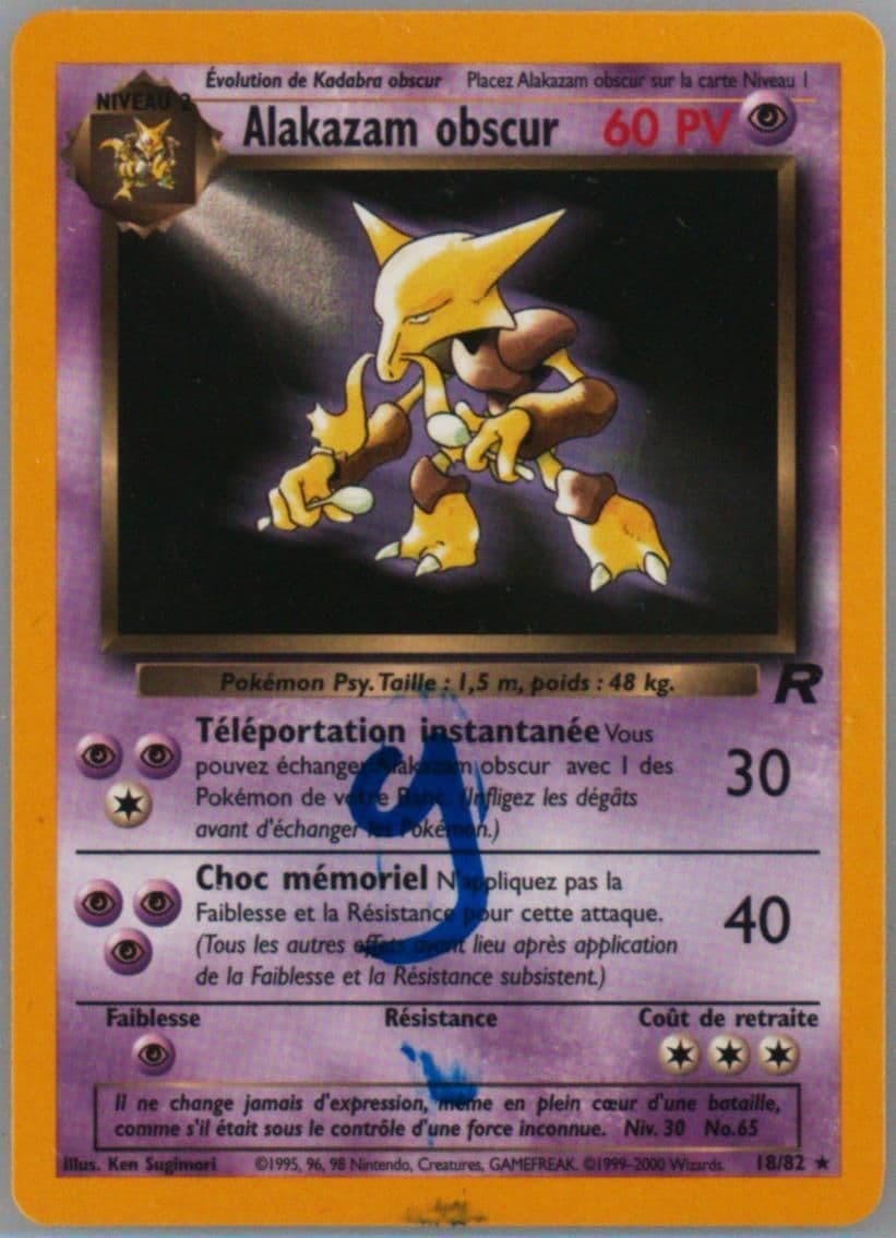 Alakazam Obscur (18) 2001 Pokemon French Rocket