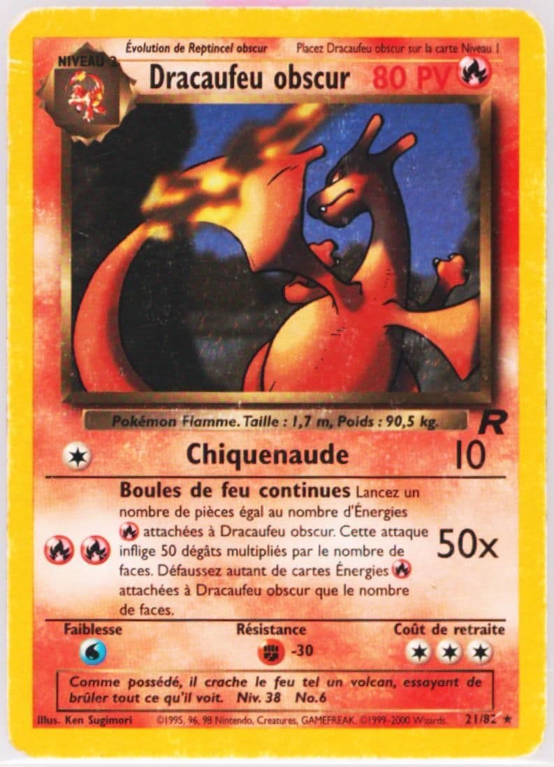 Dracaufeu Obscur (21) 2001 Pokemon French Rocket