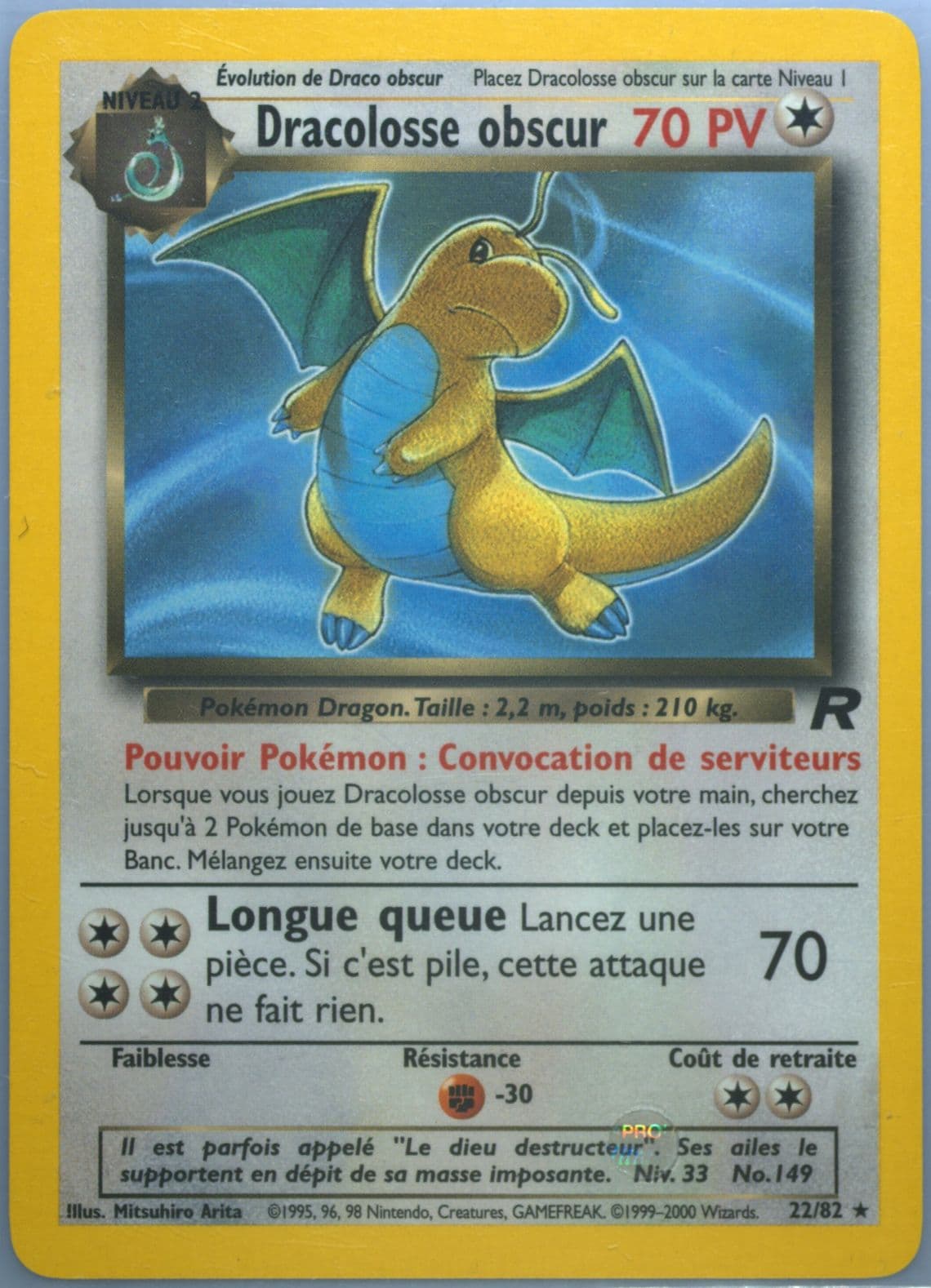 Dracolosse Obscur (22) 2001 Pokemon French Rocket