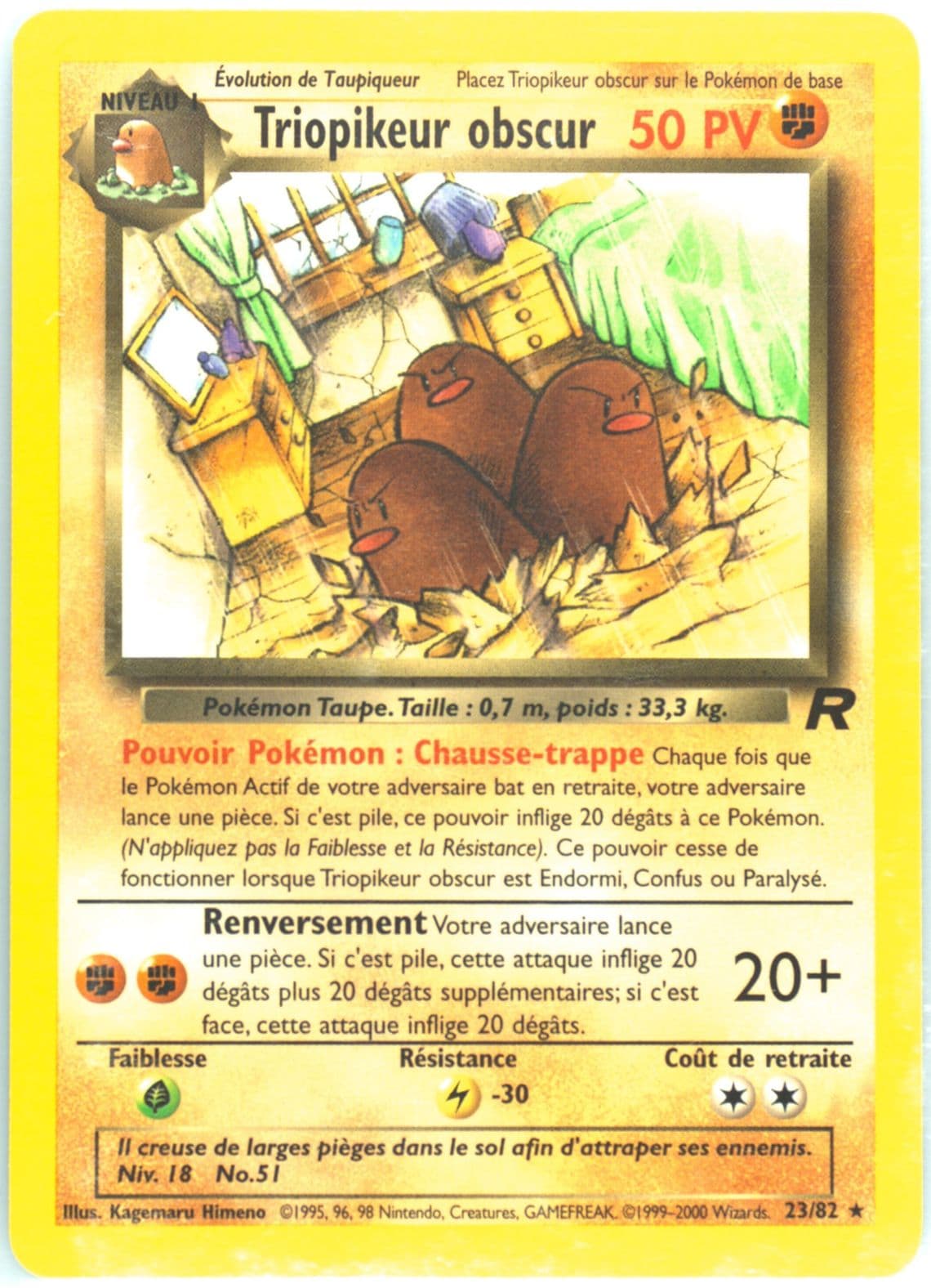 Triopikeur Obscur (23) 2001 Pokemon French Rocket