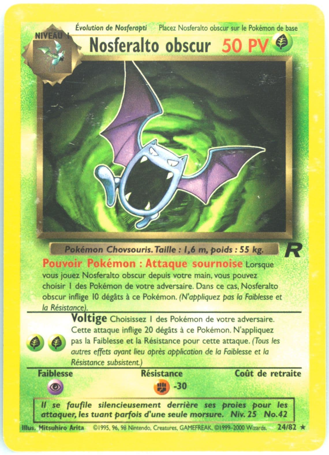 Nosferalto Obscur (24) 2001 Pokemon French Rocket