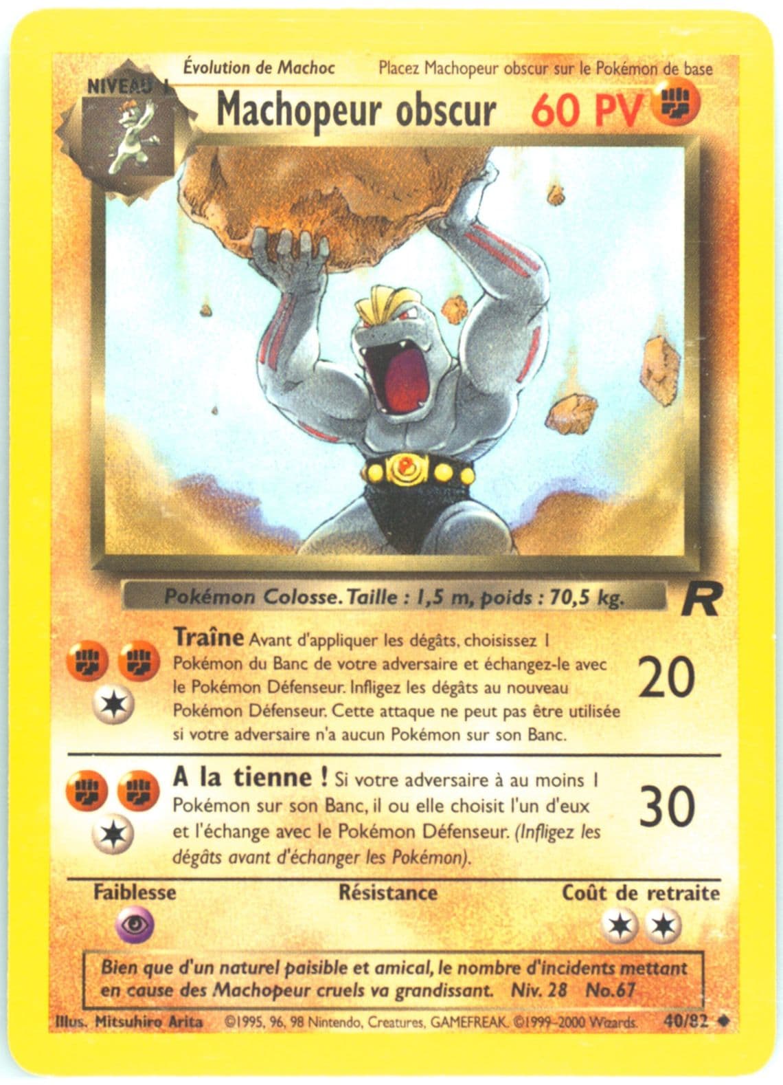 Machopeur Obscur (40) 2001 Pokemon French Rocket