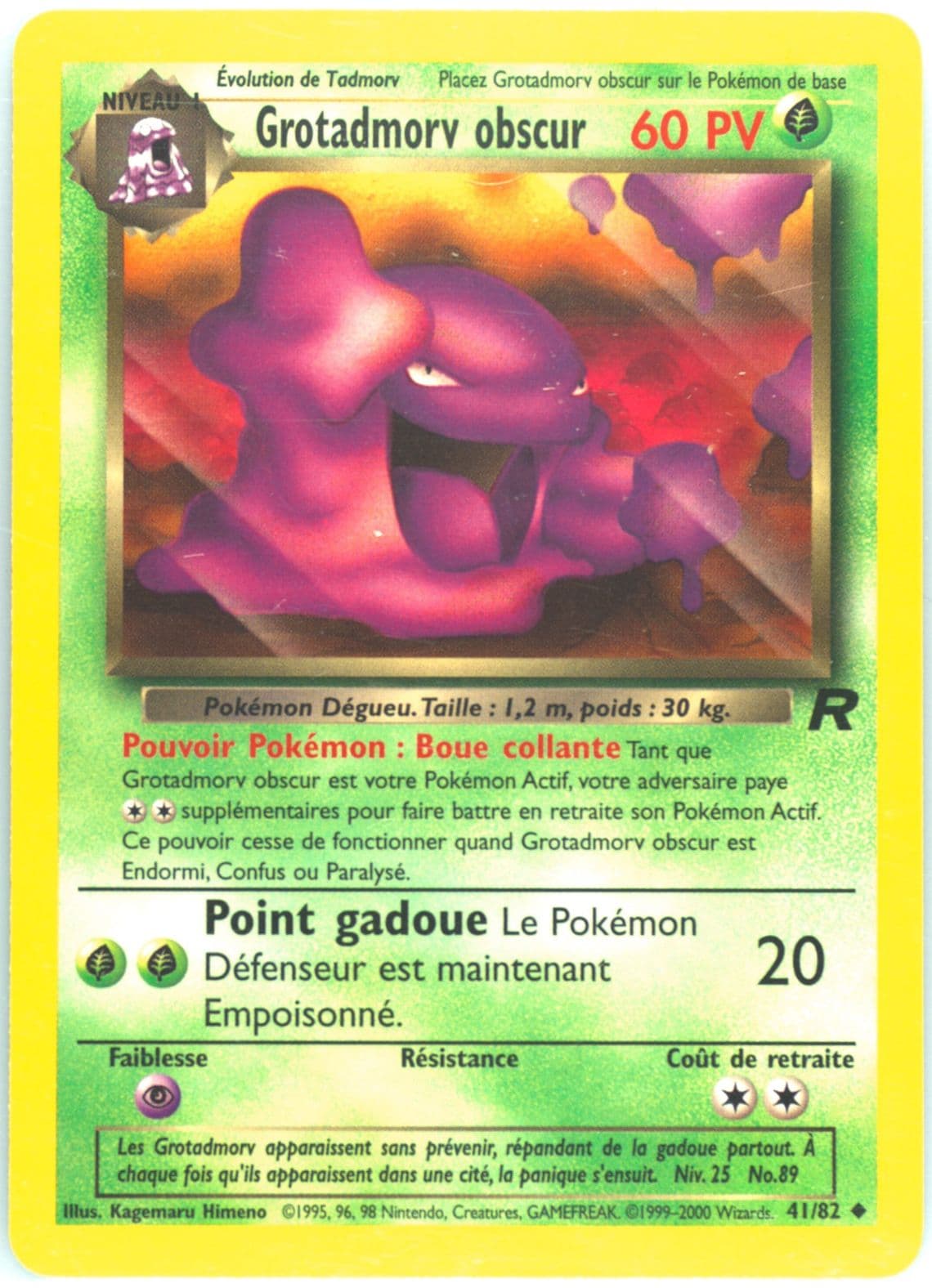 Grotadmorv Obscur (41) 2001 Pokemon French Rocket