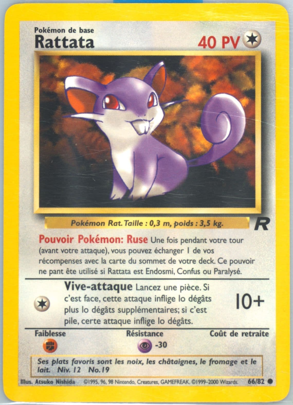Rattata (66) 2001 Pokemon French Rocket
