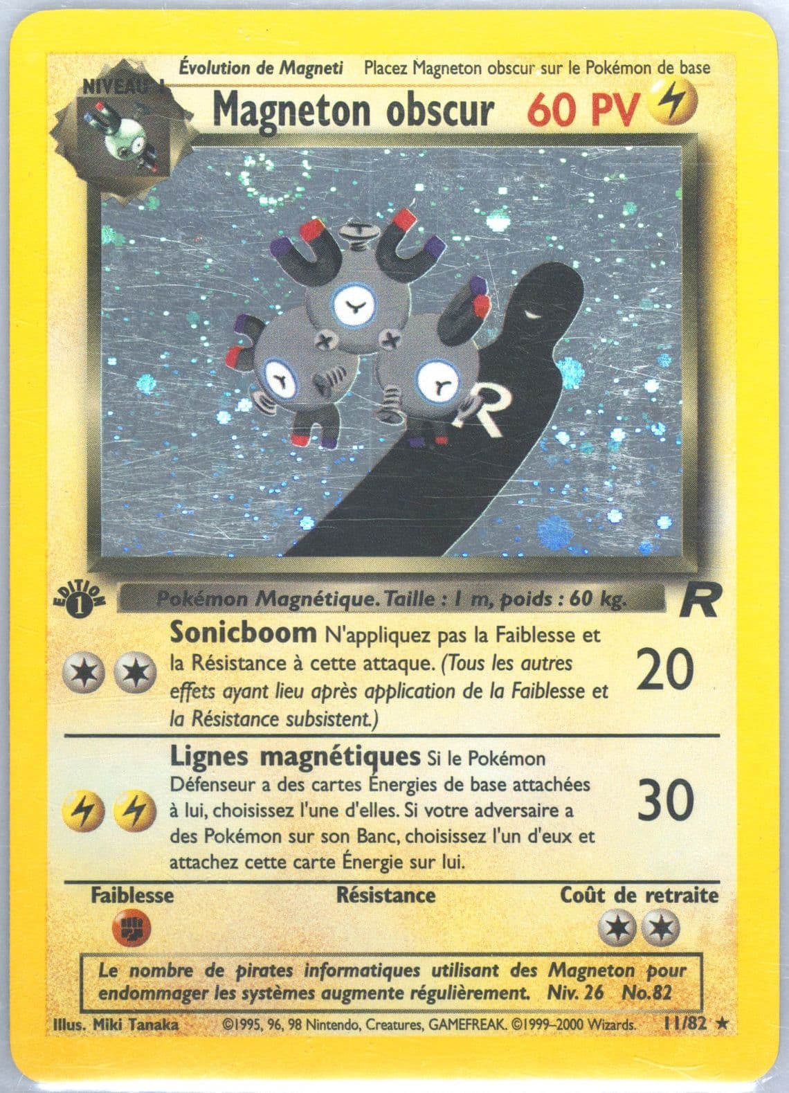 Magneton Obscur-Holo 1st Edition (11) 2001 Pokemon French Rocket