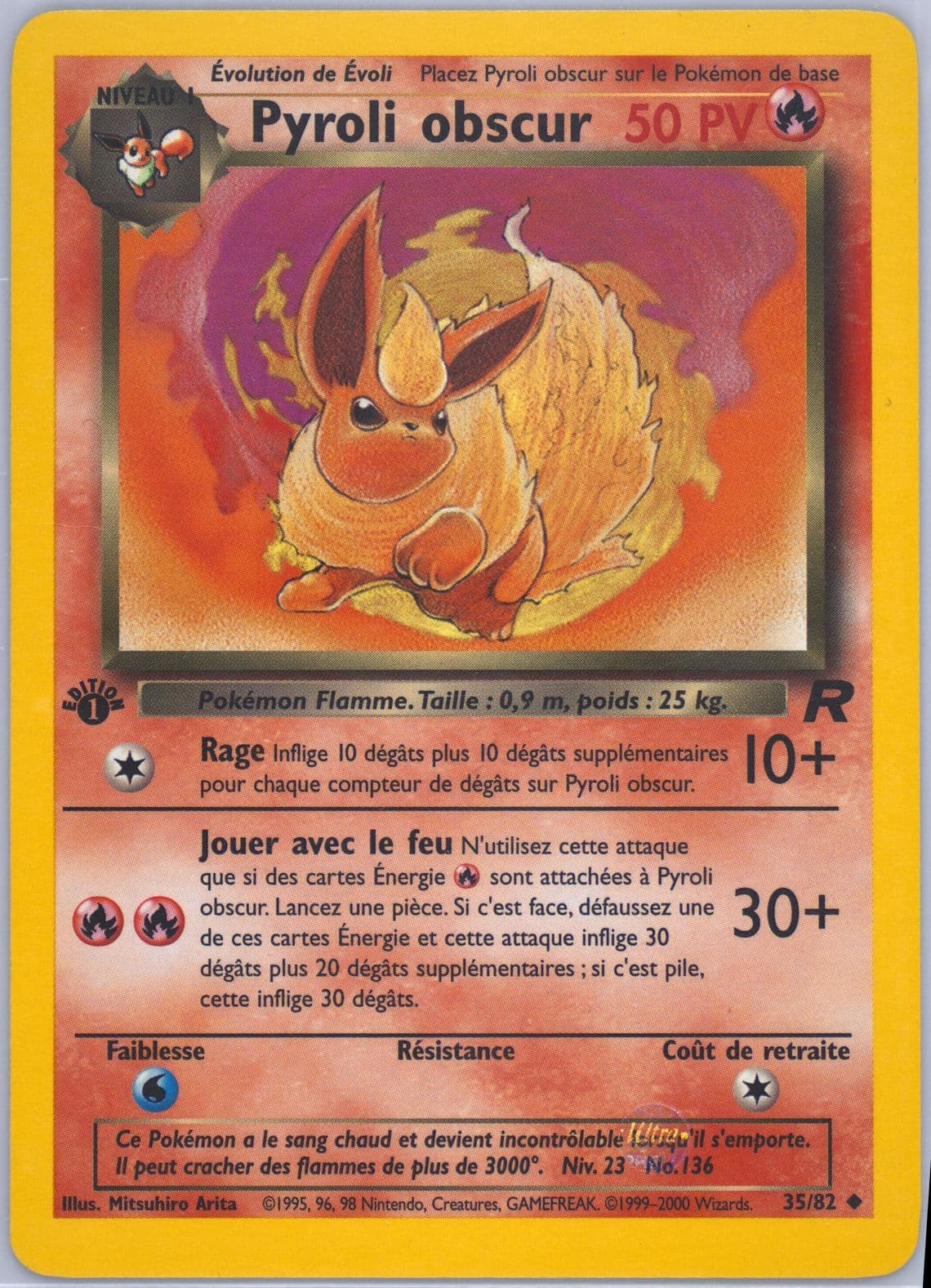 Pyroli Obscur 1st Edition (35) 2001 Pokemon French Rocket