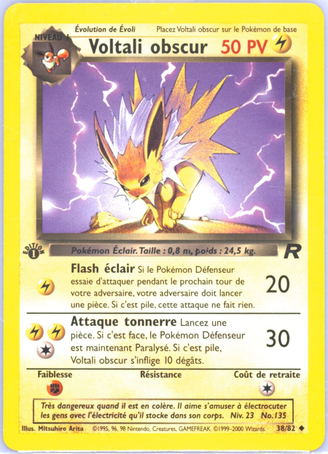 Voltali Obscur 1st Edition (38) 2001 Pokemon French Rocket