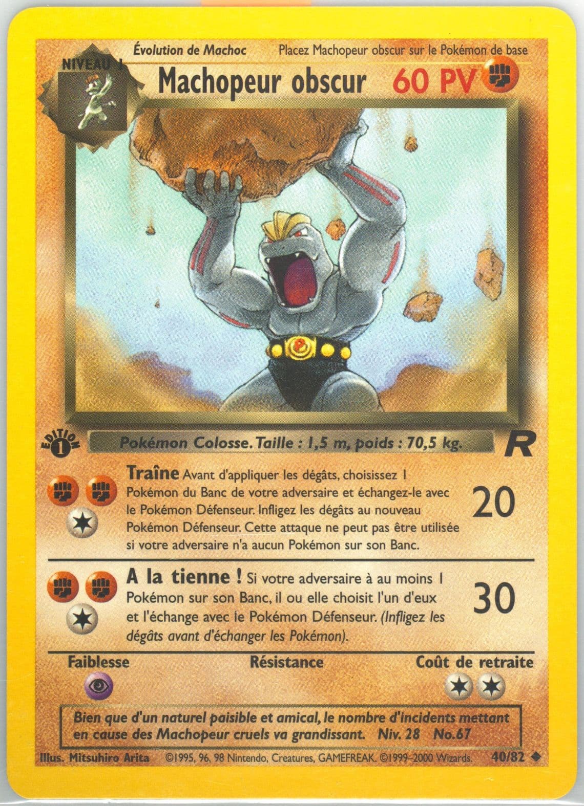 Machopeur Obscur 1st Edition (40) 2001 Pokemon French Rocket