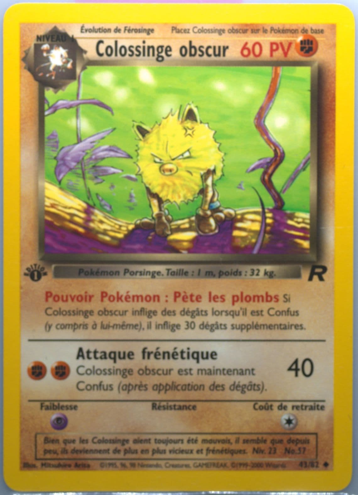 Colossinge Obscur 1st Edition (43) 2001 Pokemon French Rocket