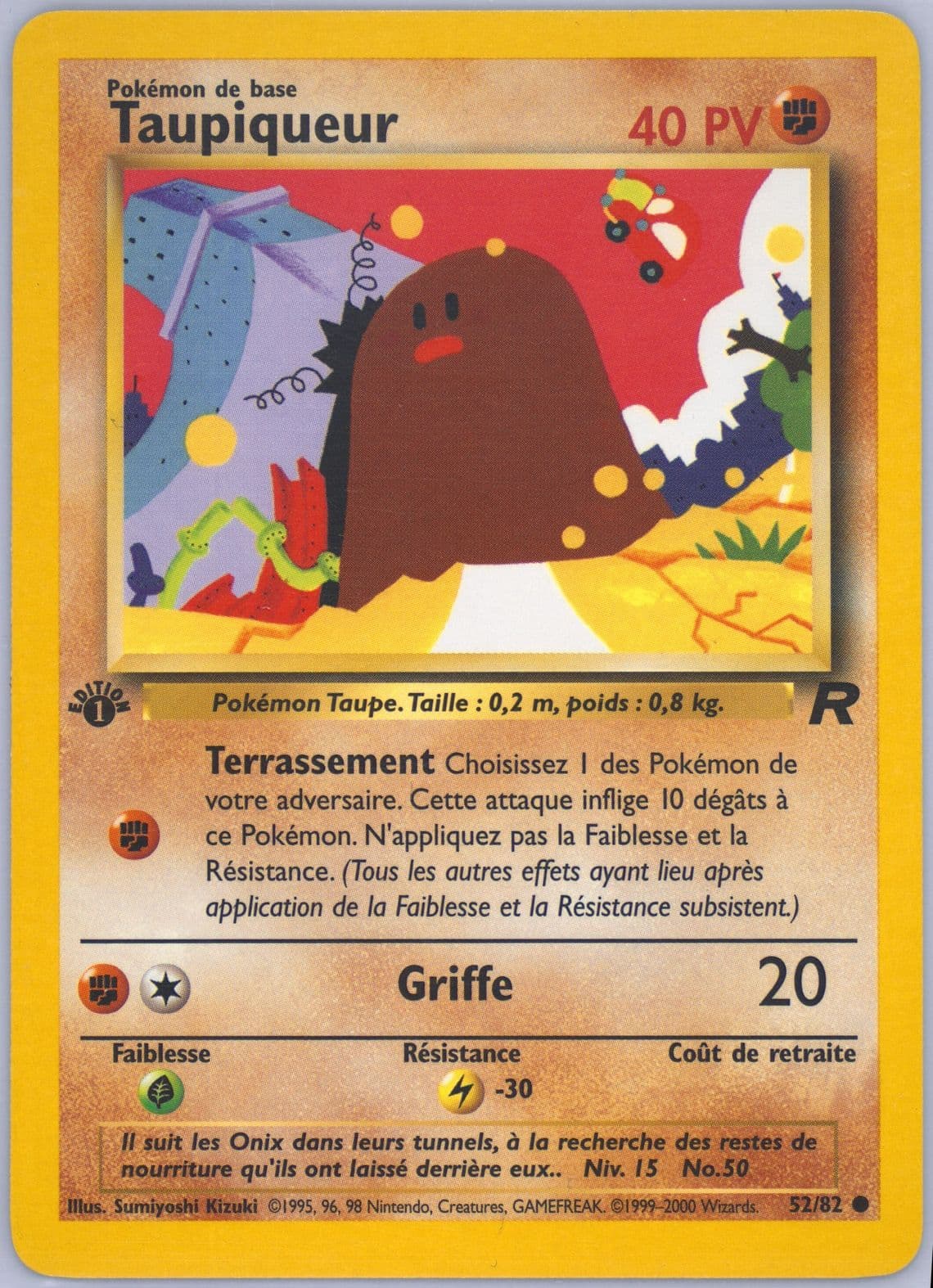 Taupiqueur 1st Edition (52) 2001 Pokemon French Rocket