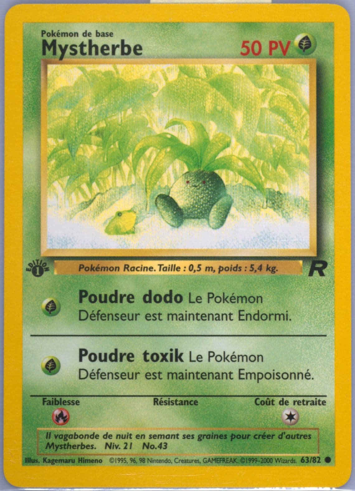 Mystherbe 1st Edition (63) 2001 Pokemon French Rocket