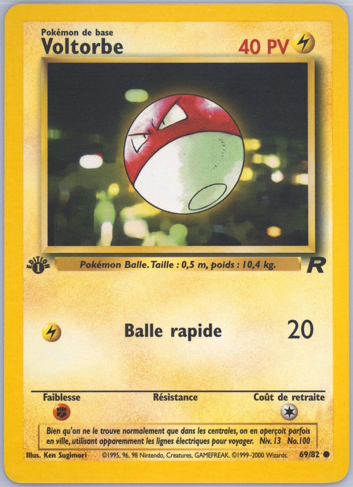 Voltorbe 1st Edition (69) 2001 Pokemon French Rocket