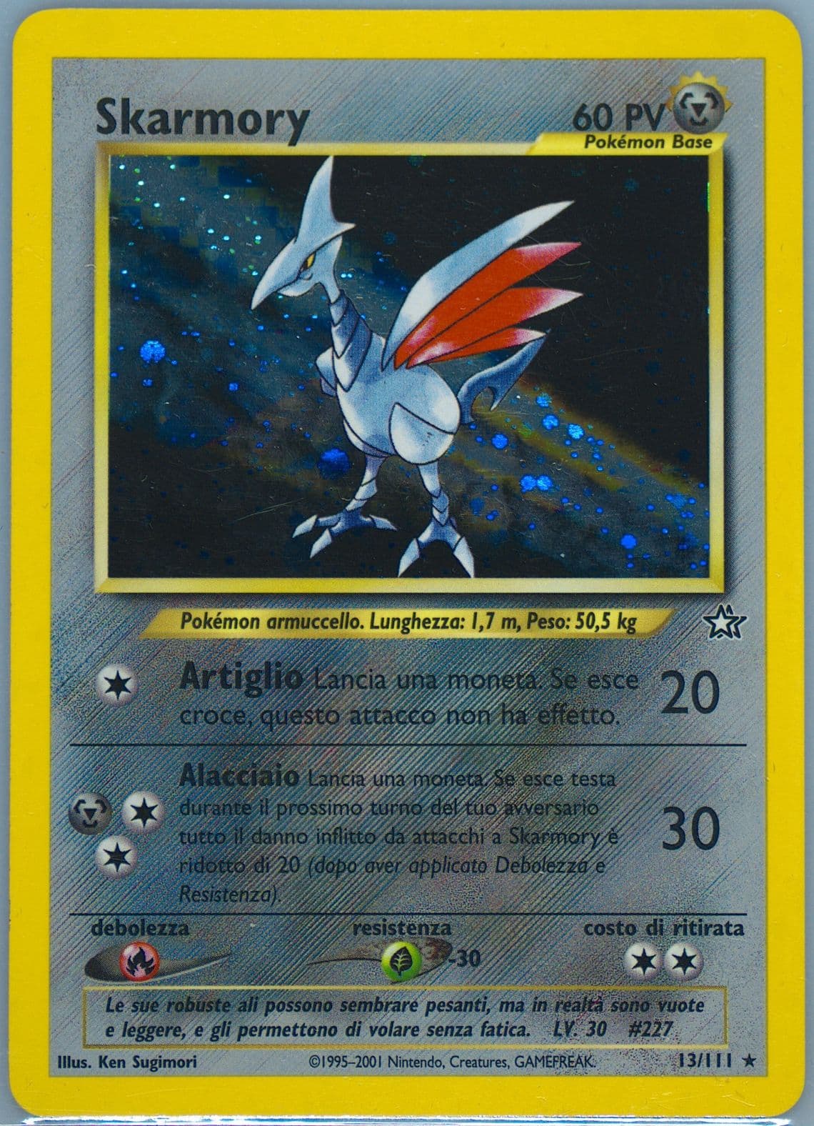 Skarmory-Holo (13) 2001 Pokemon Italian Neo Genesis