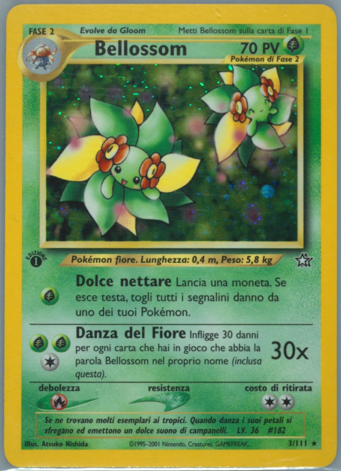 Bellossom-Holo 1st Edition (3) 2001 Pokemon Italian Neo Genesis