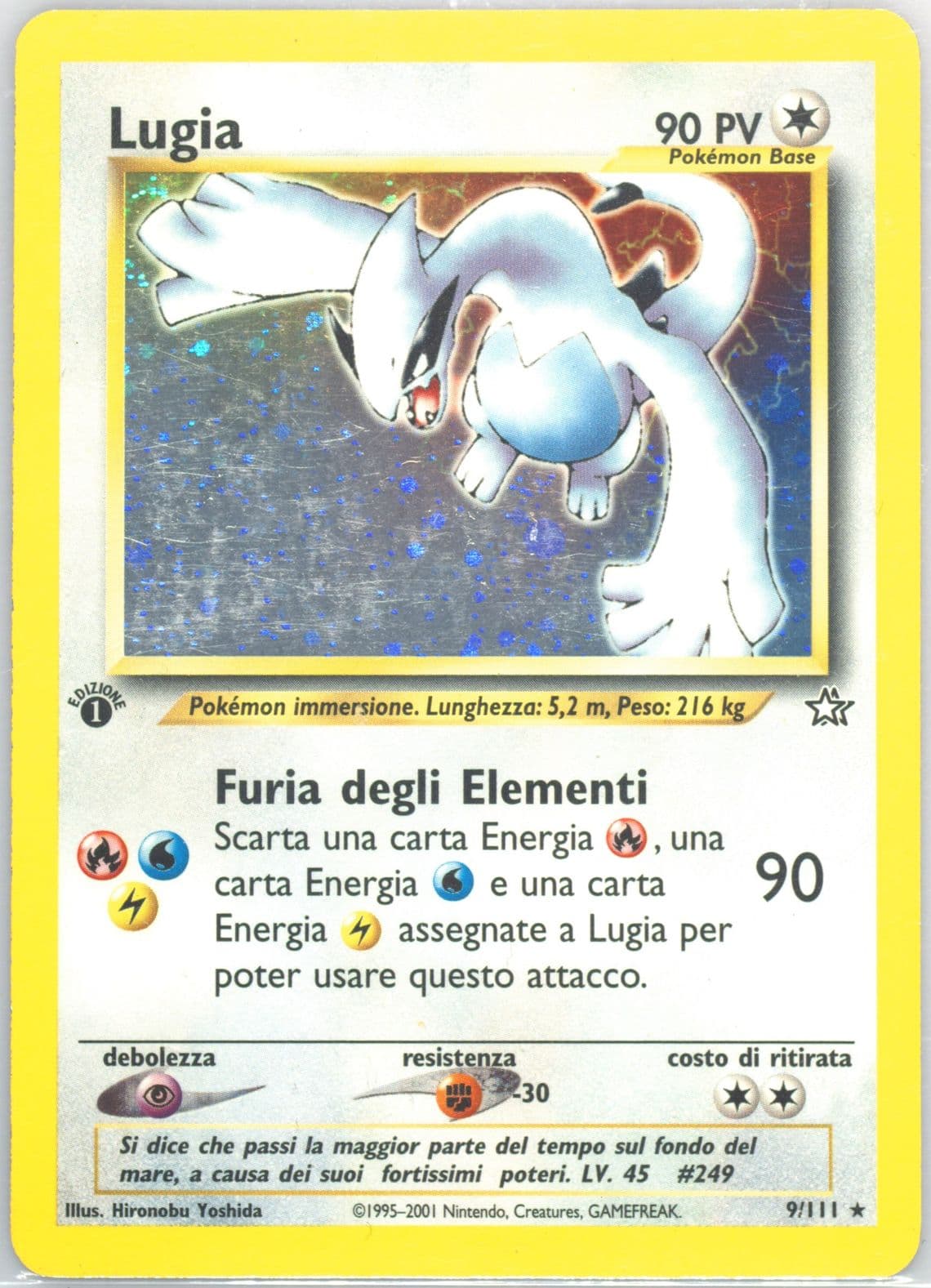 Lugia-Holo 1st Edition (9) 2001 Pokemon Italian Neo Genesis