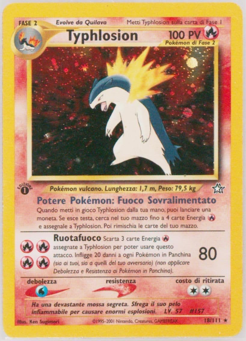Typhlosion-Holo 1st Edition (18) 2001 Pokemon Italian Neo Genesis