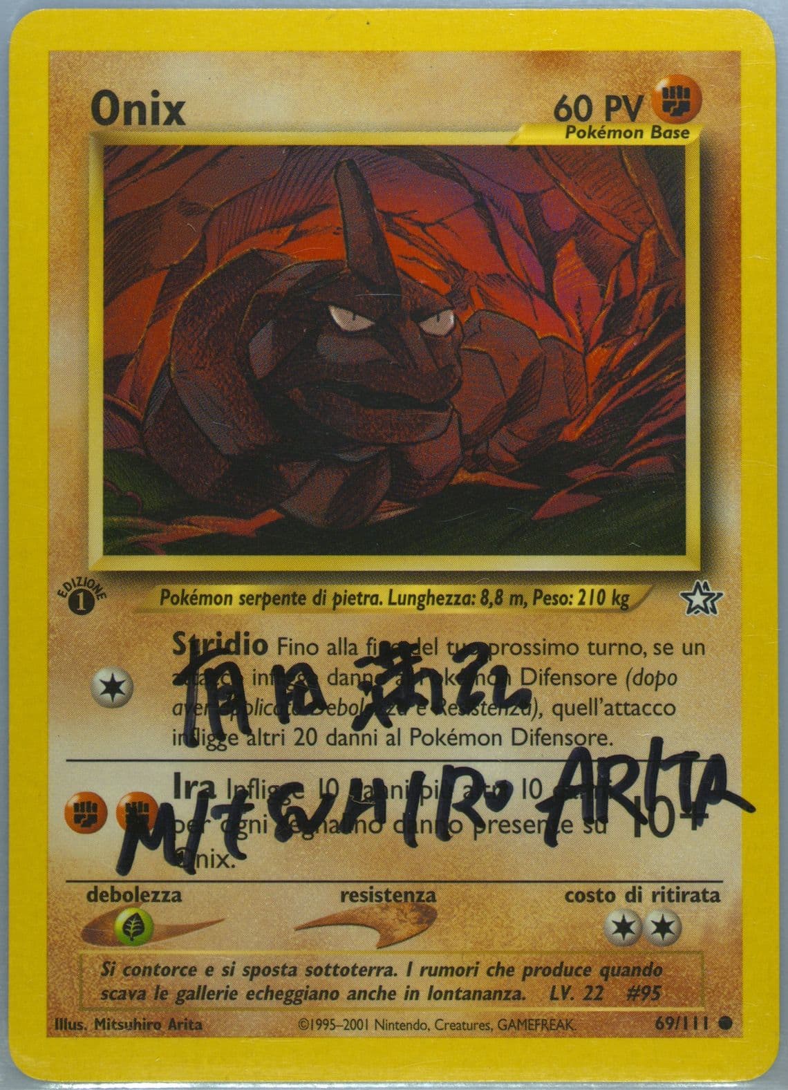 Onix 1st Edition (69) 2001 Pokemon Italian Neo Genesis