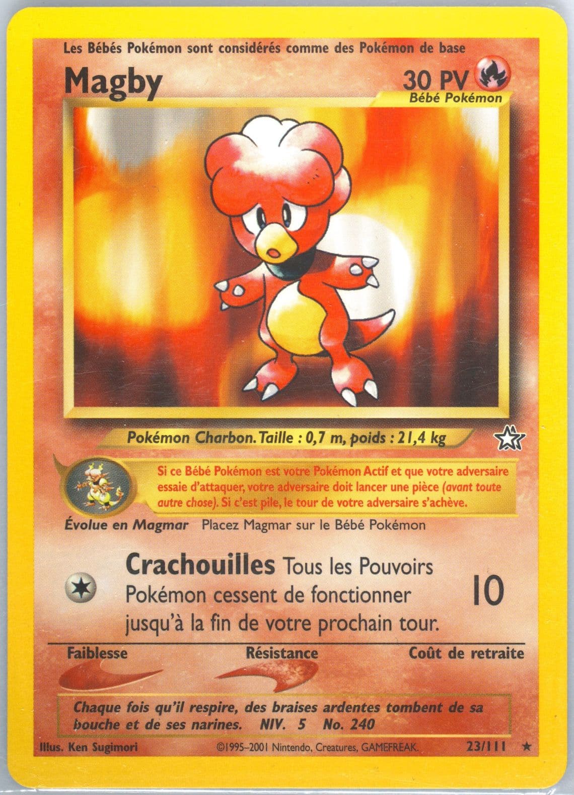 Magby (23) 2001 Pokemon French Neo Genesis
