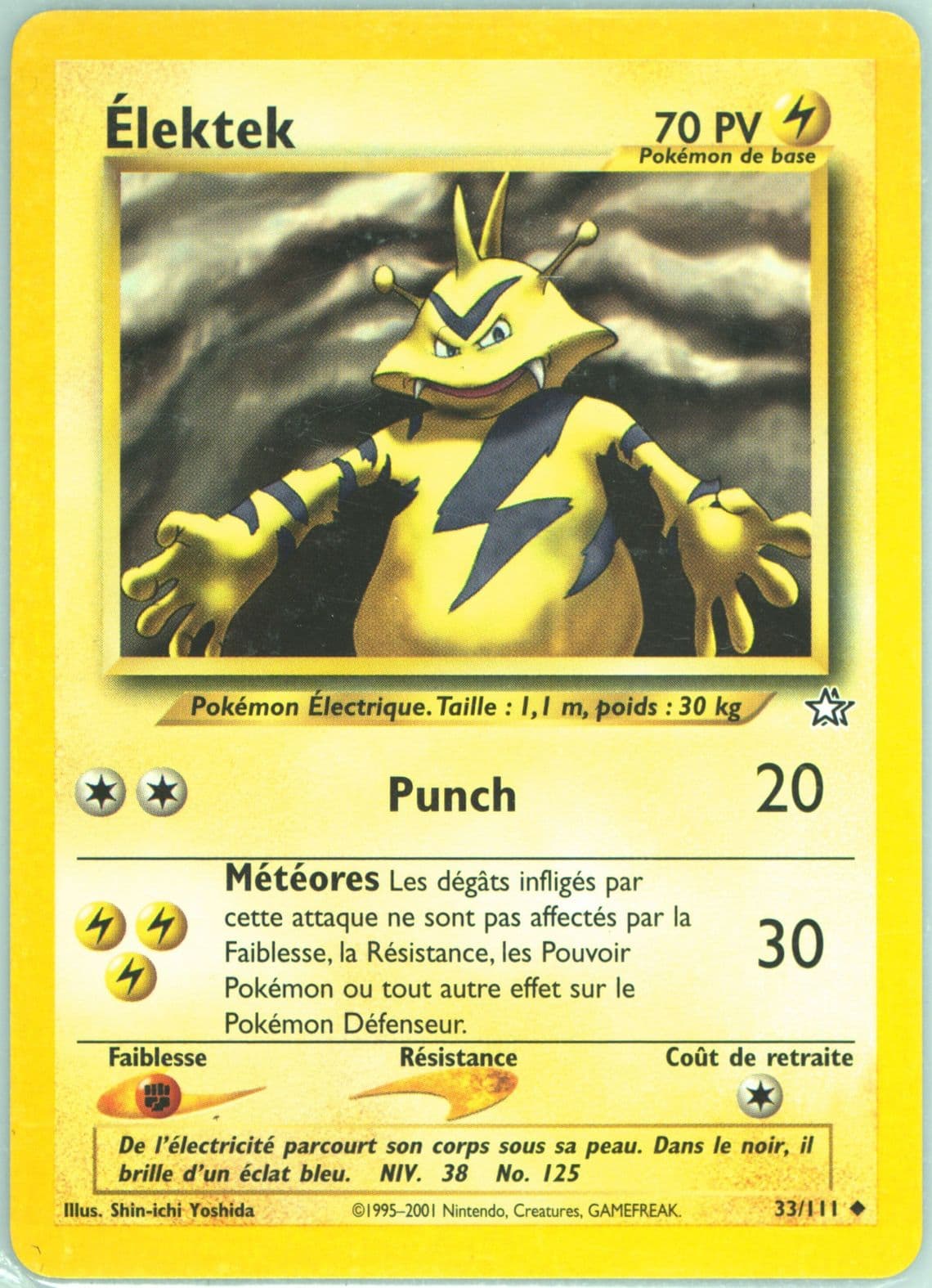 Elektek (33) 2001 Pokemon French Neo Genesis