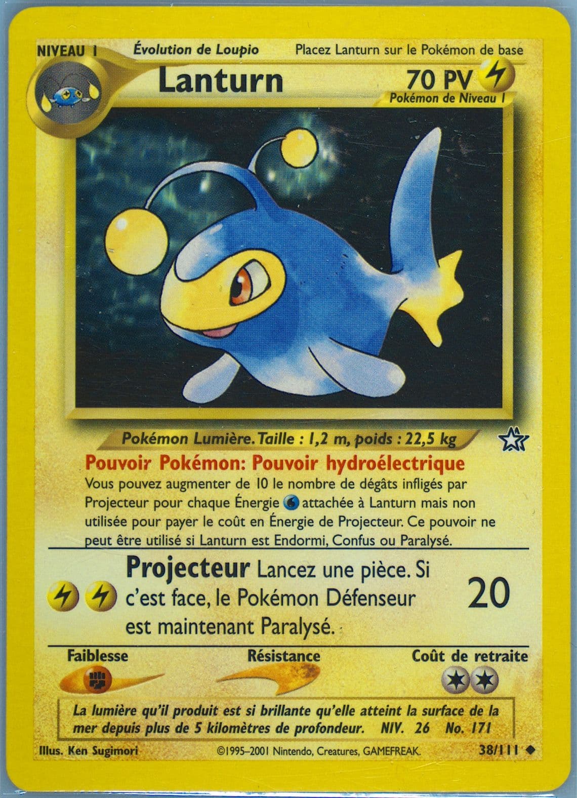 Lanturn (38) 2001 Pokemon French Neo Genesis