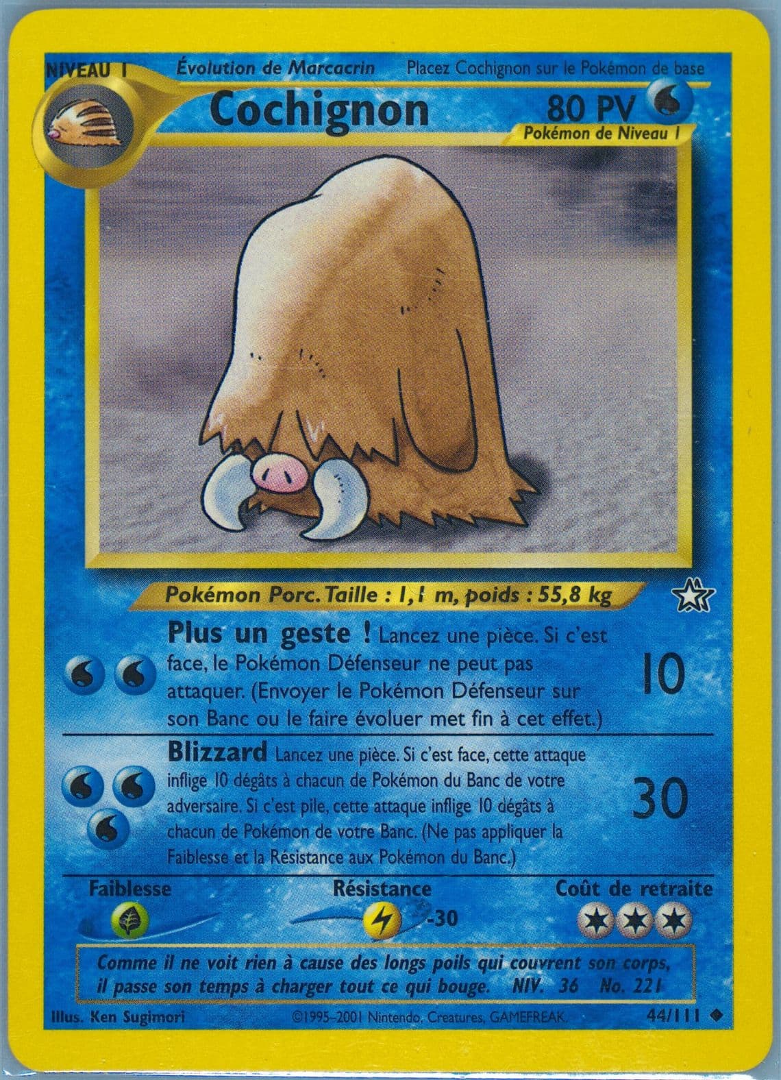 Cochignon (44) 2001 Pokemon French Neo Genesis