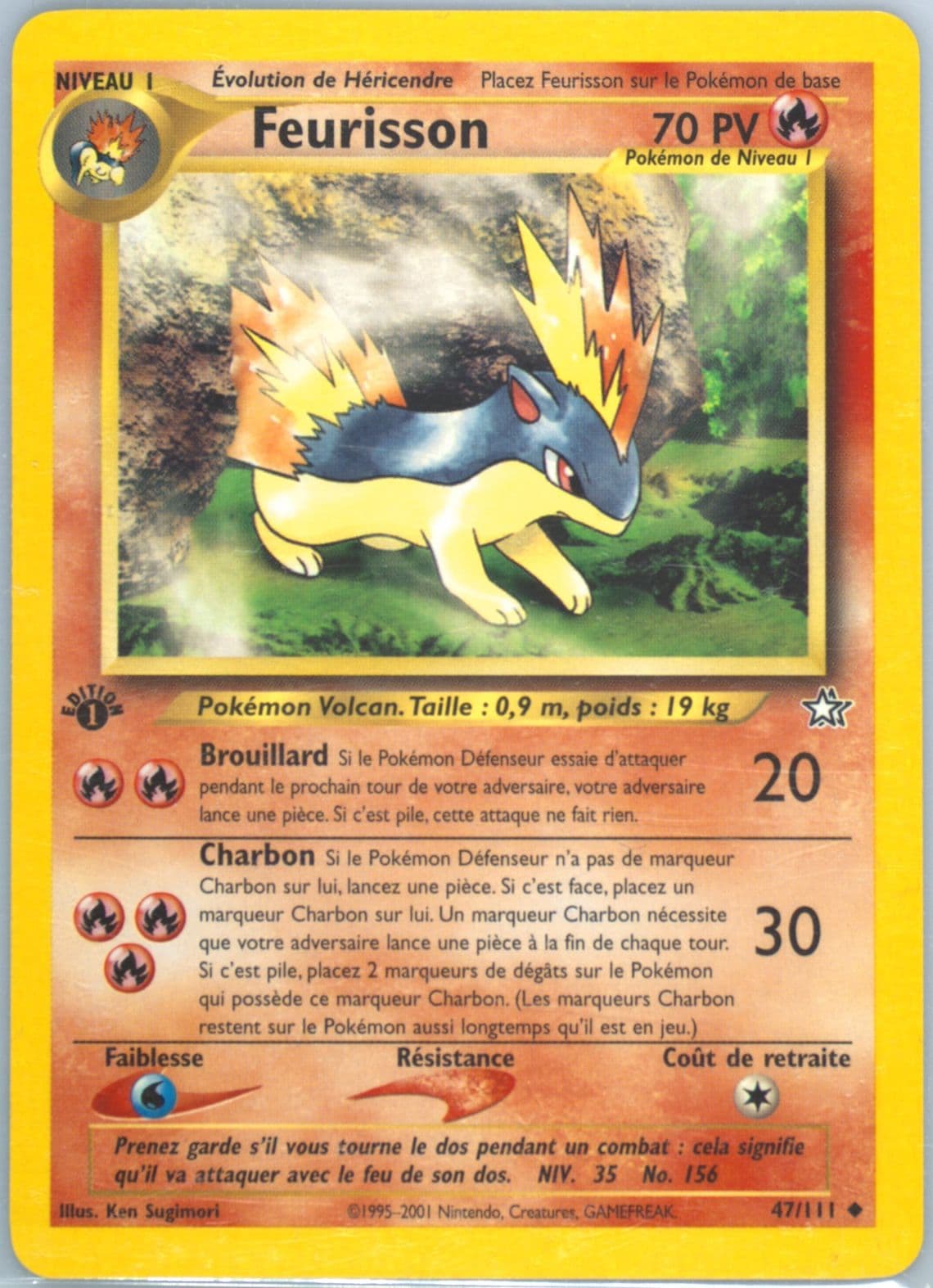 Feurisson (47) 2001 Pokemon French Neo Genesis